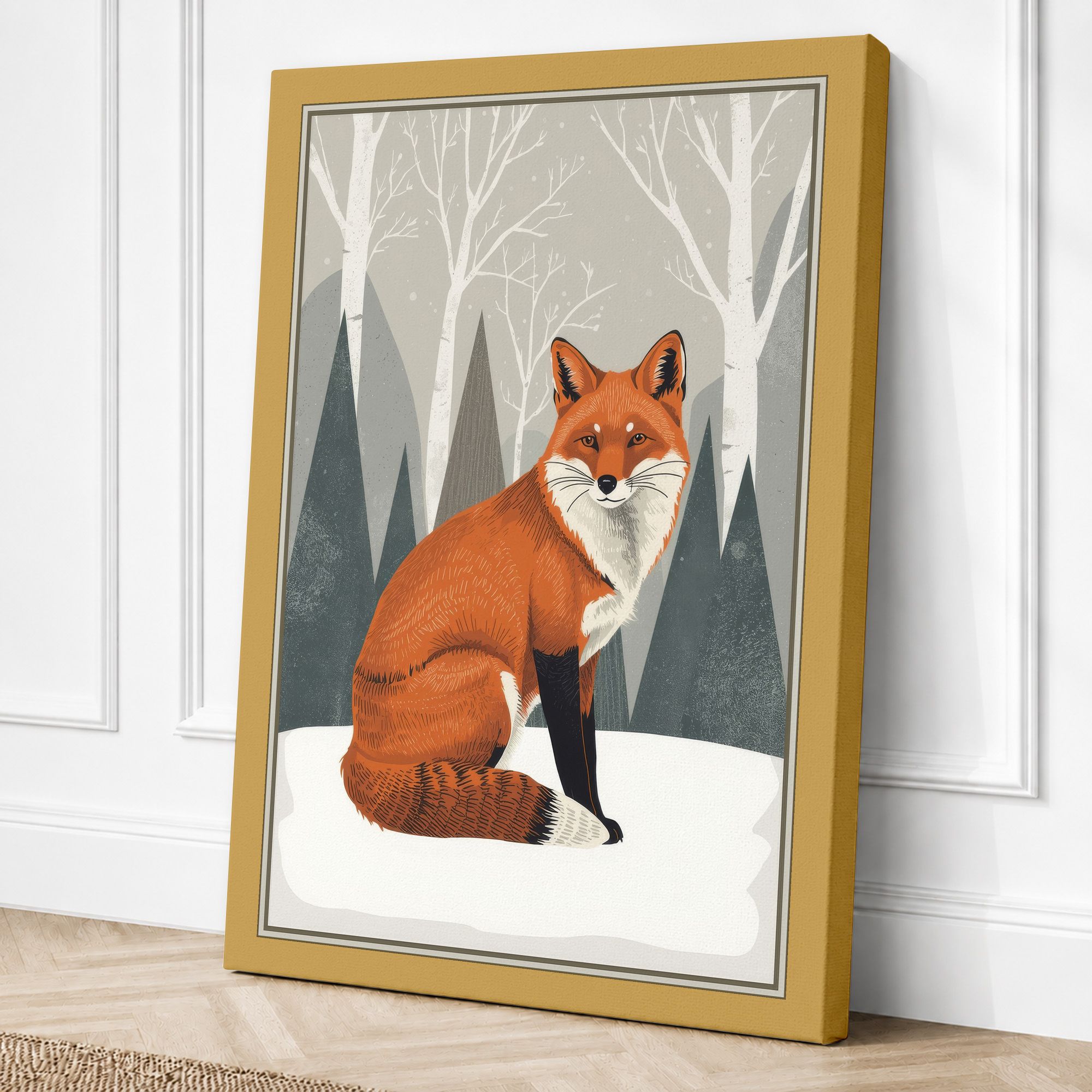 Ochre border canvas