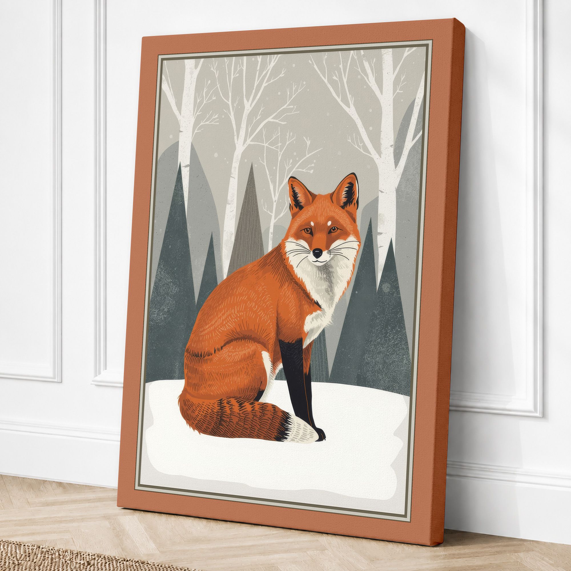 Terracotta border canvas