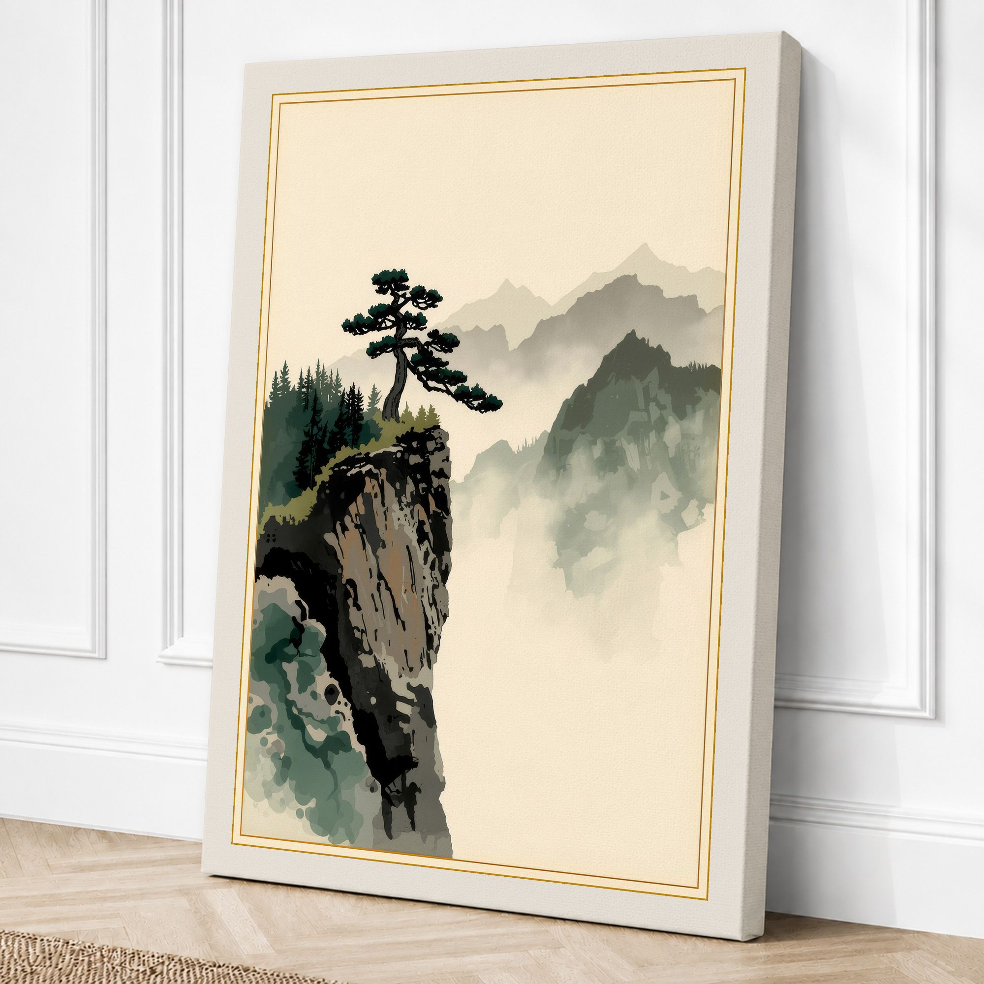 Cream border canvas