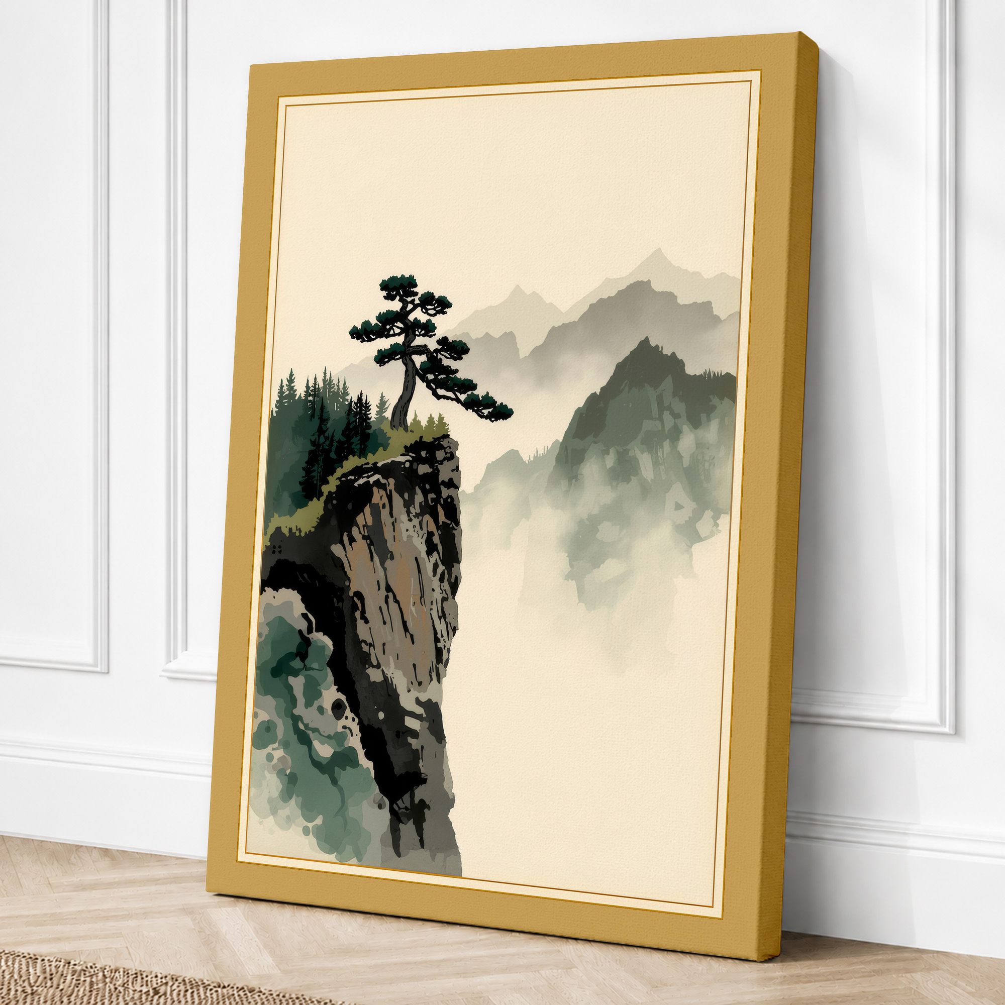 Ochre border canvas