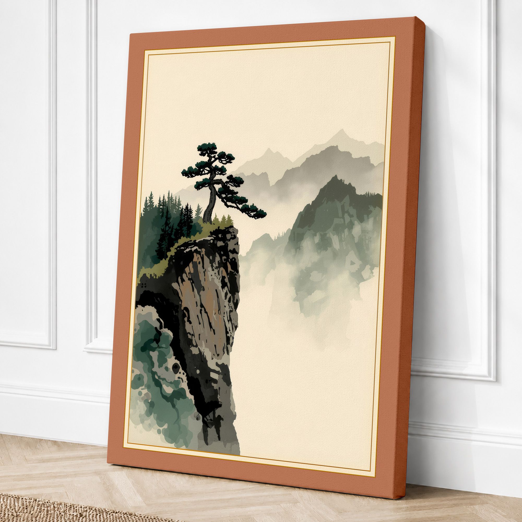 Terracotta border canvas
