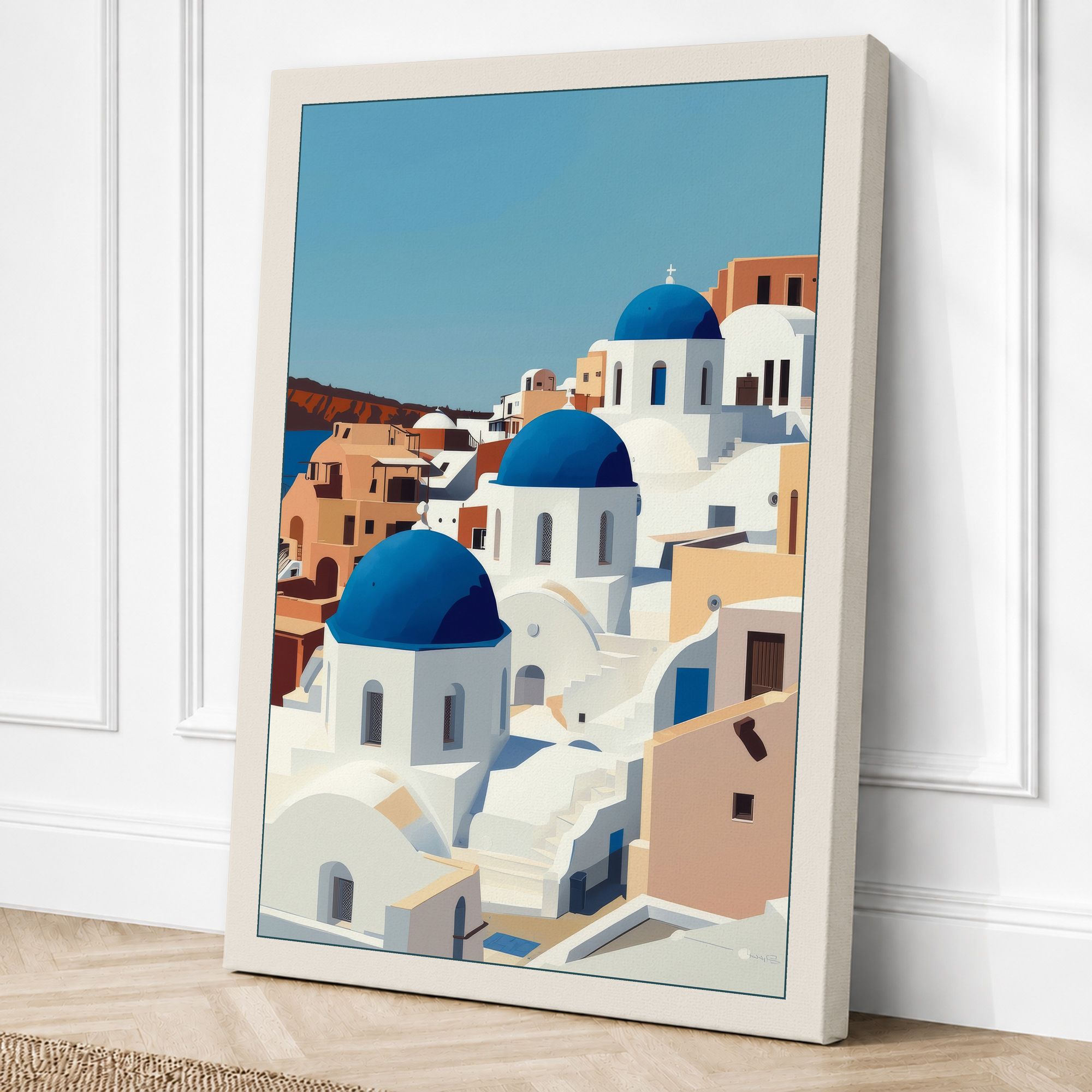Cream border canvas