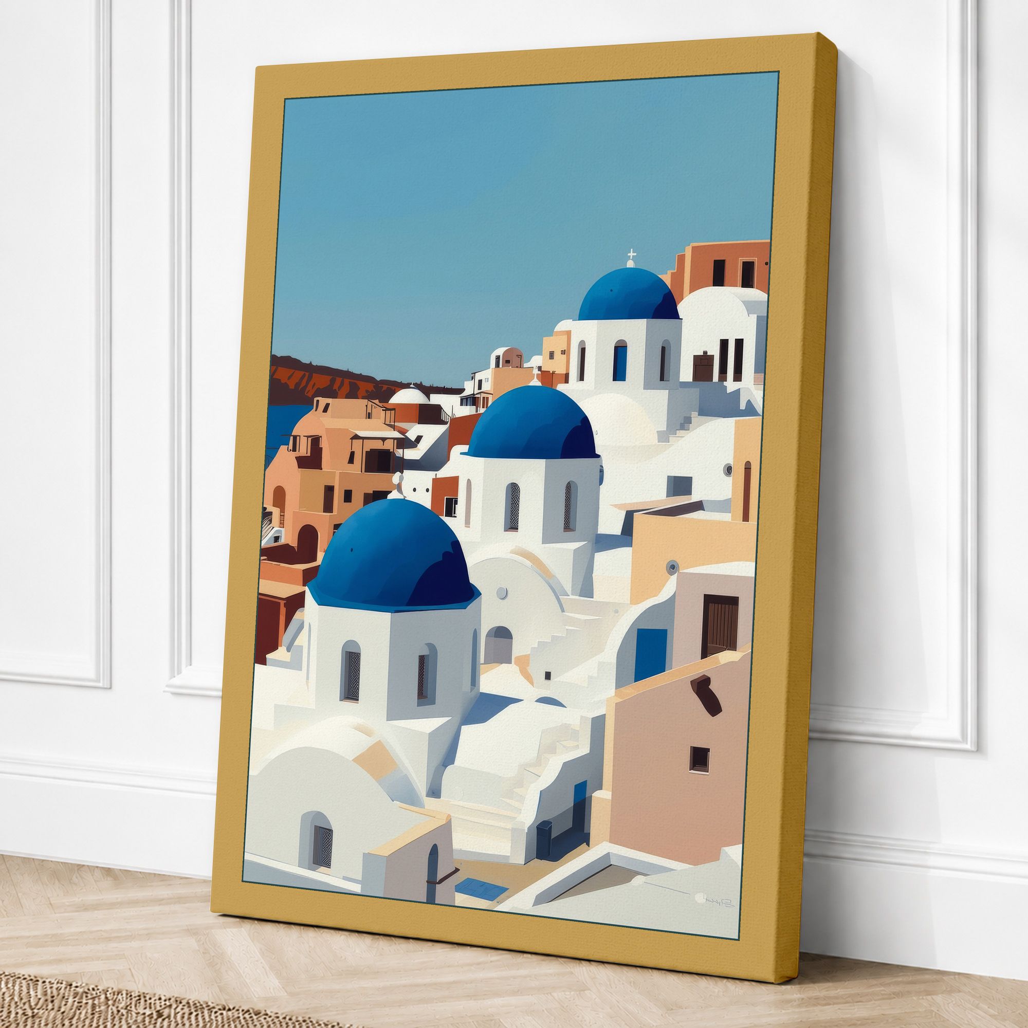 Ochre border canvas