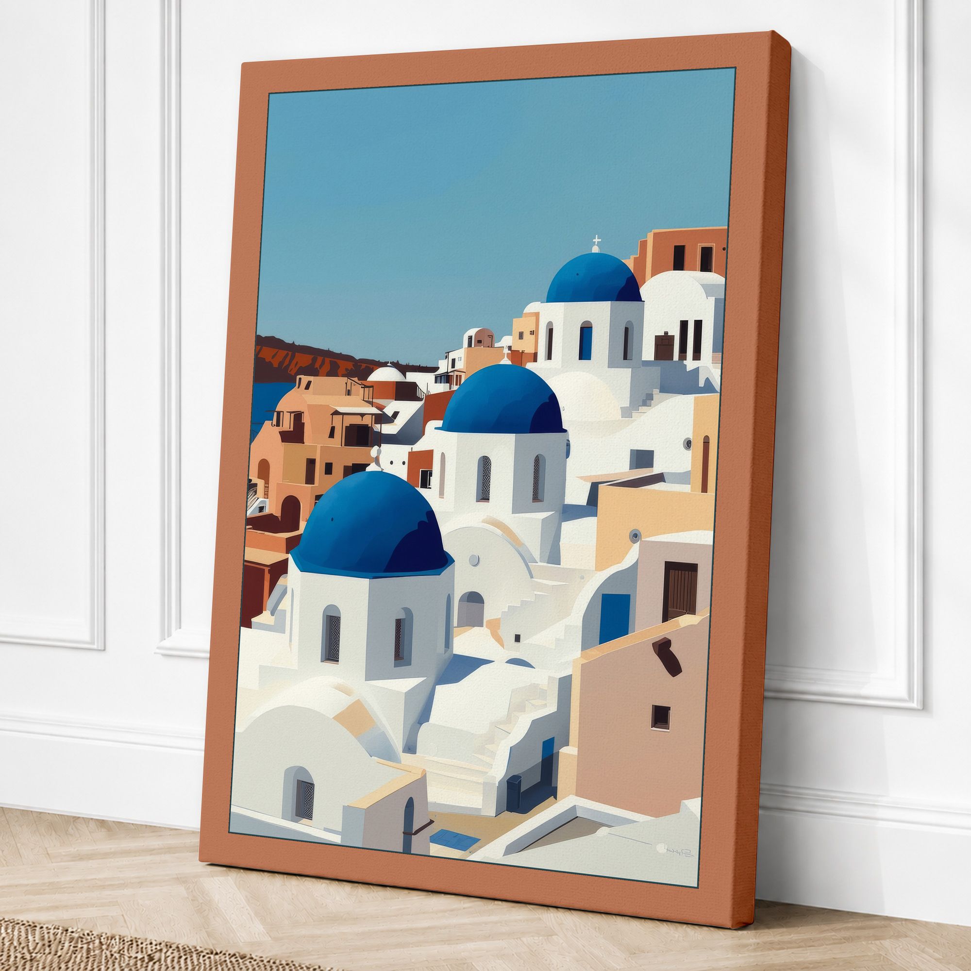 Terracotta border canvas