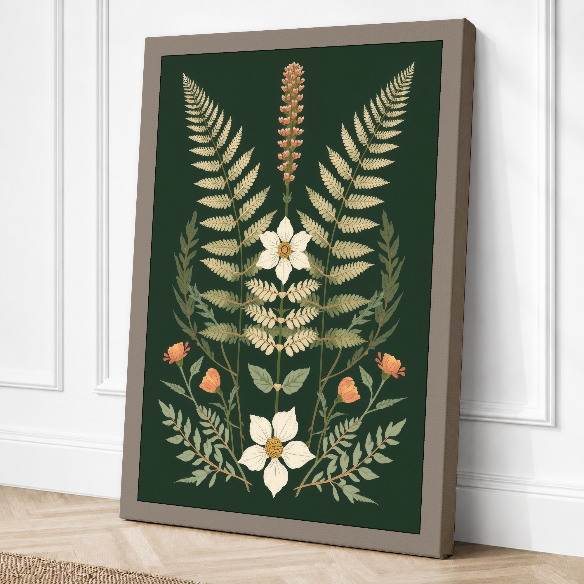 Taupe border canvas