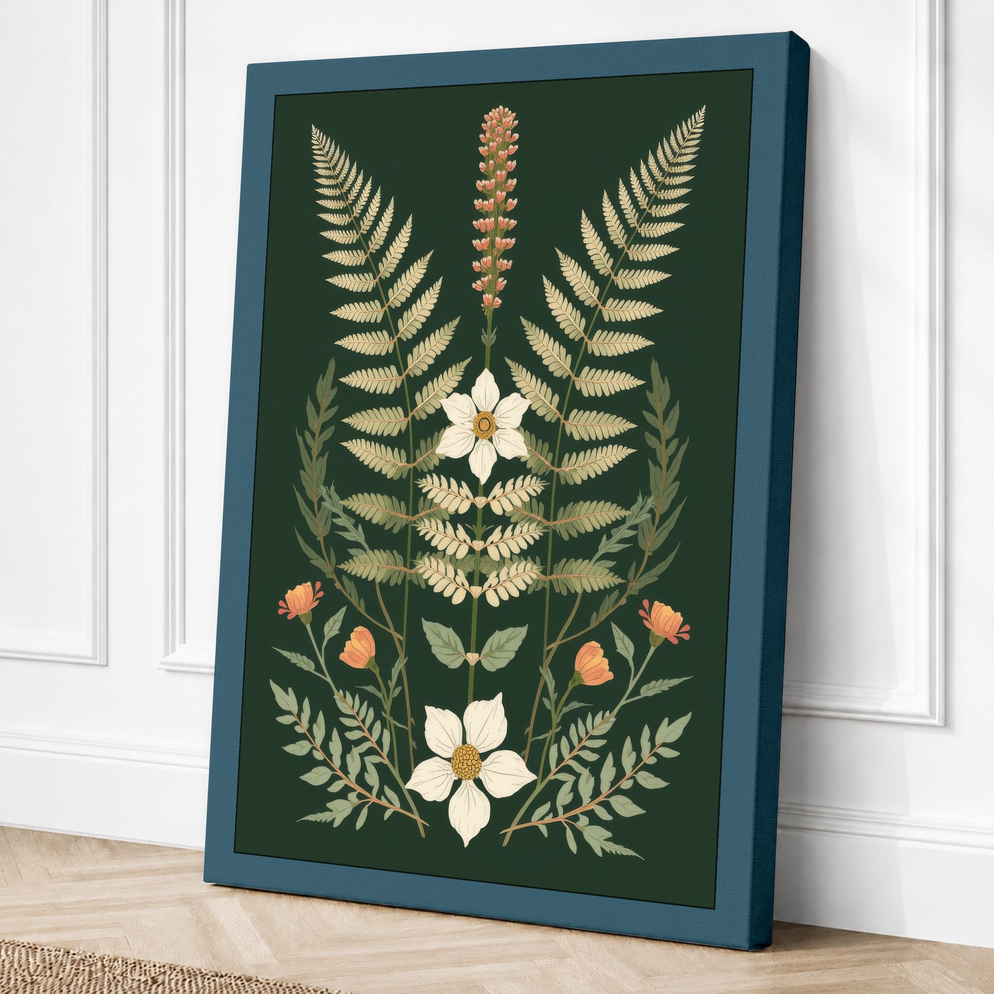 Teal border canvas