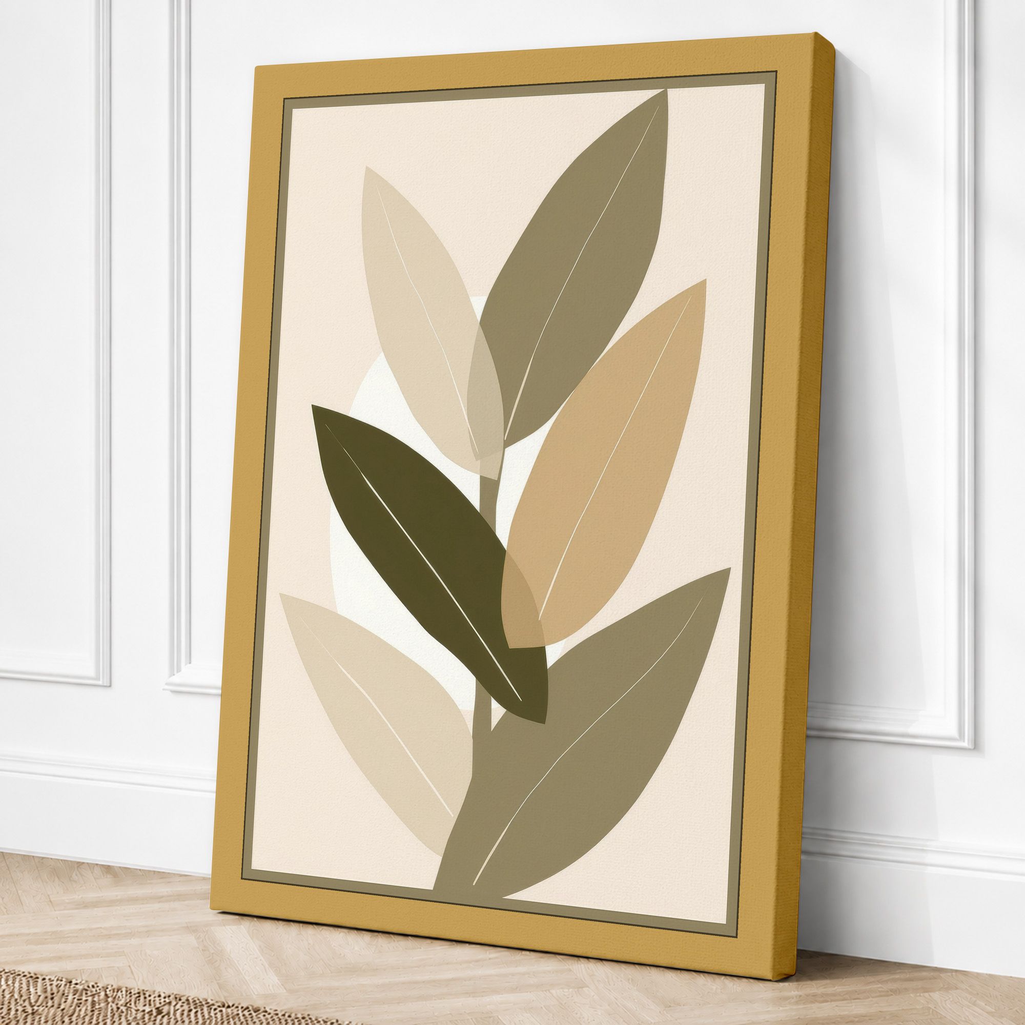 Ochre border canvas