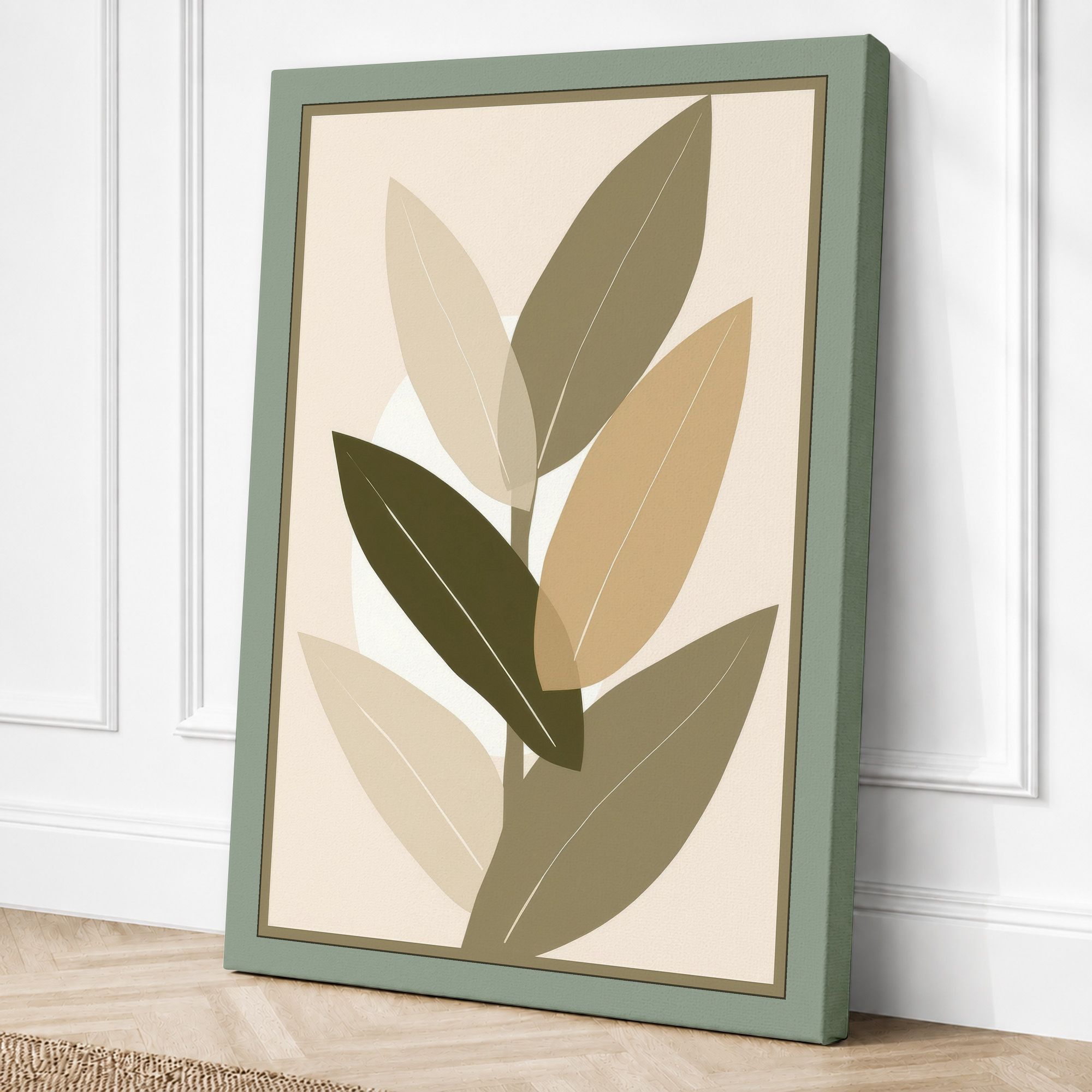 Sage border canvas