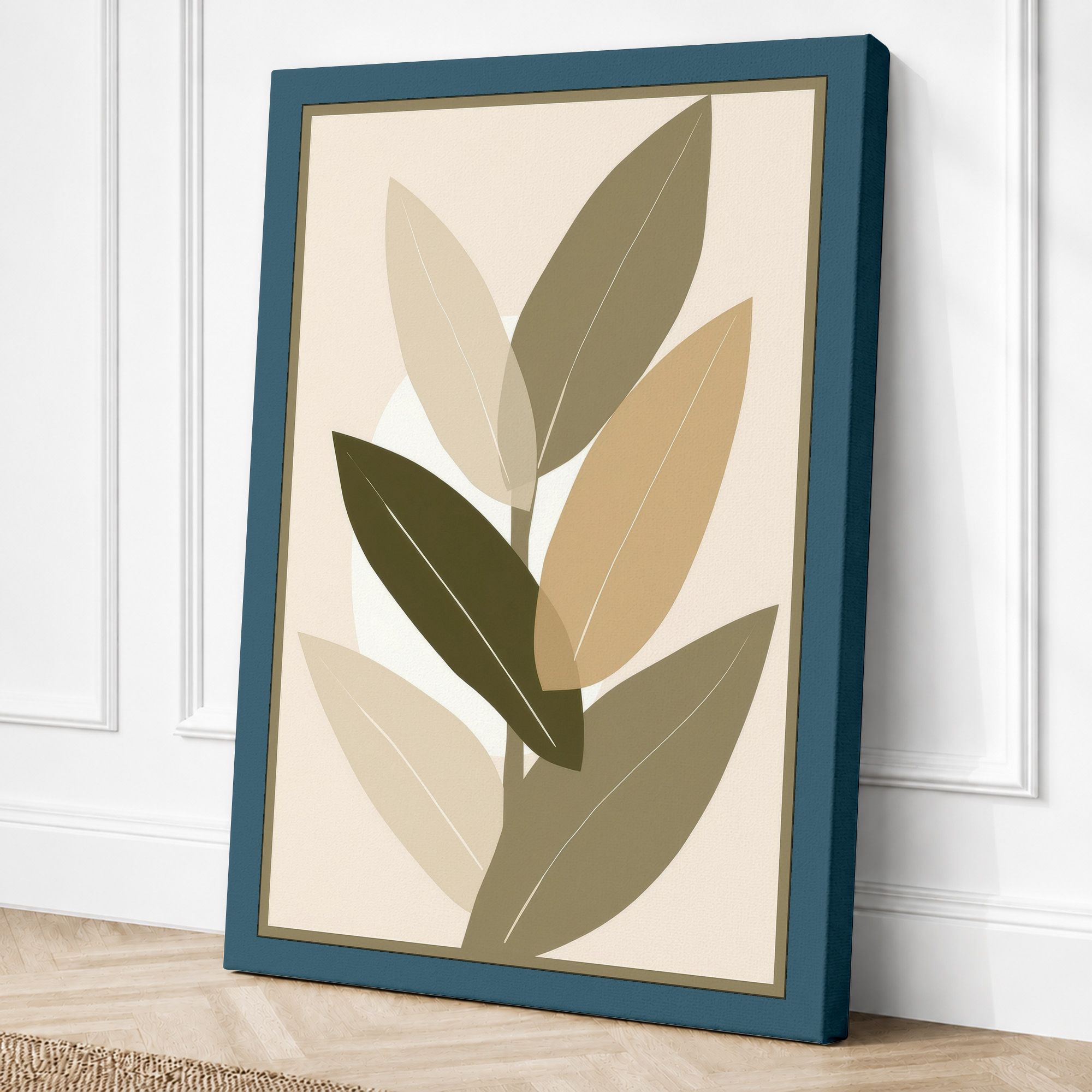 Teal border canvas