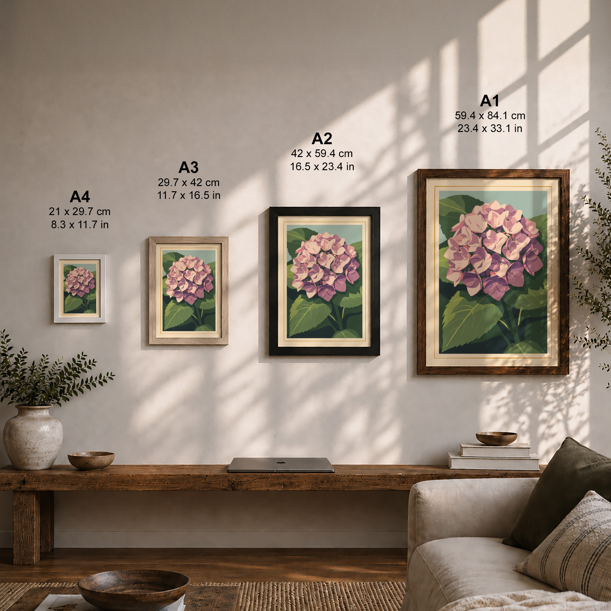 Print size comparison guide