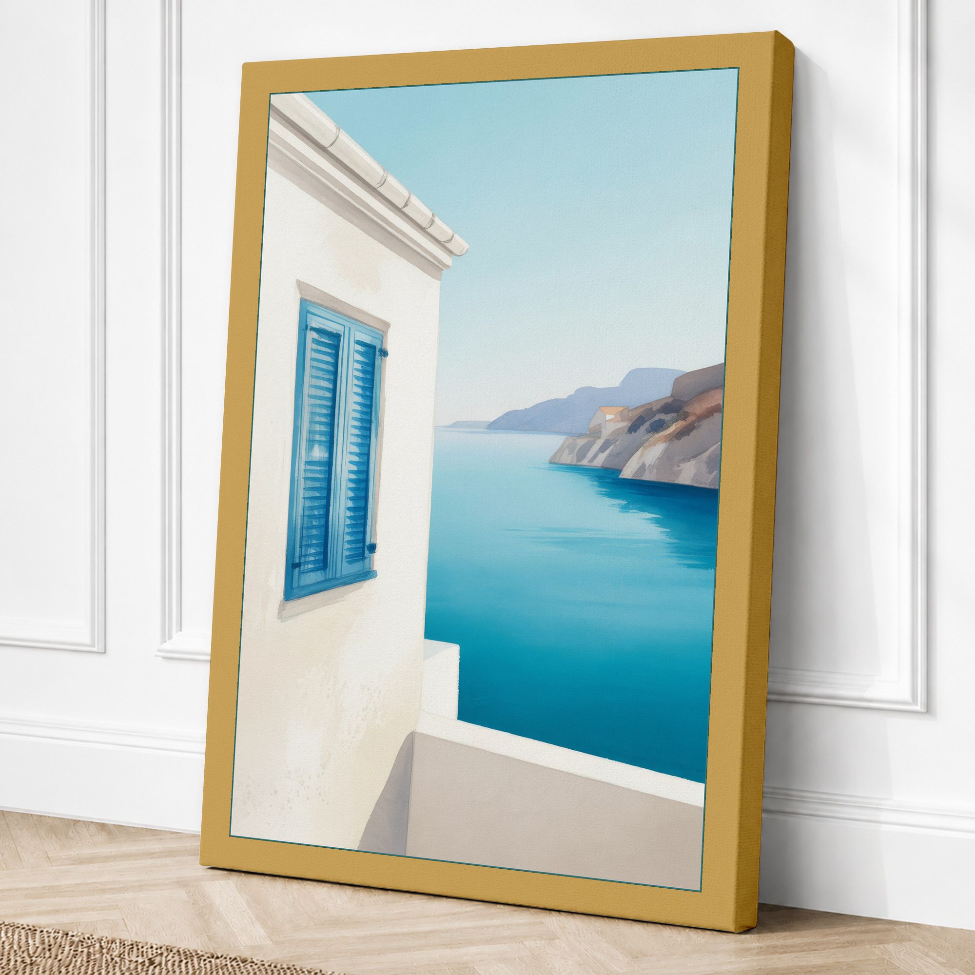 Ochre border canvas