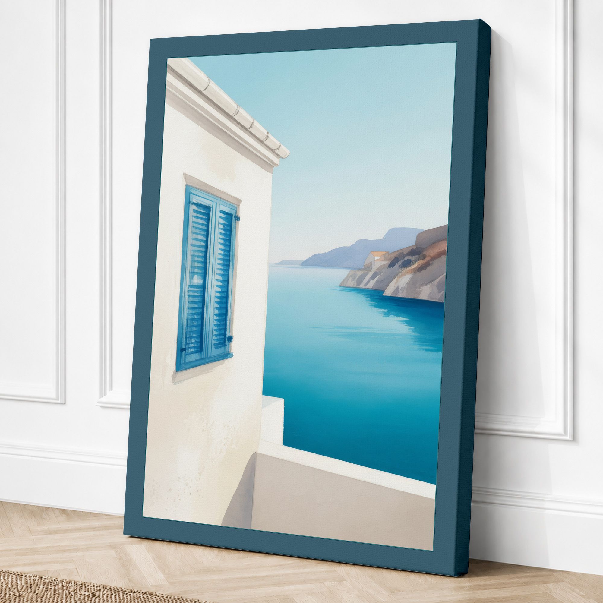 Teal border canvas