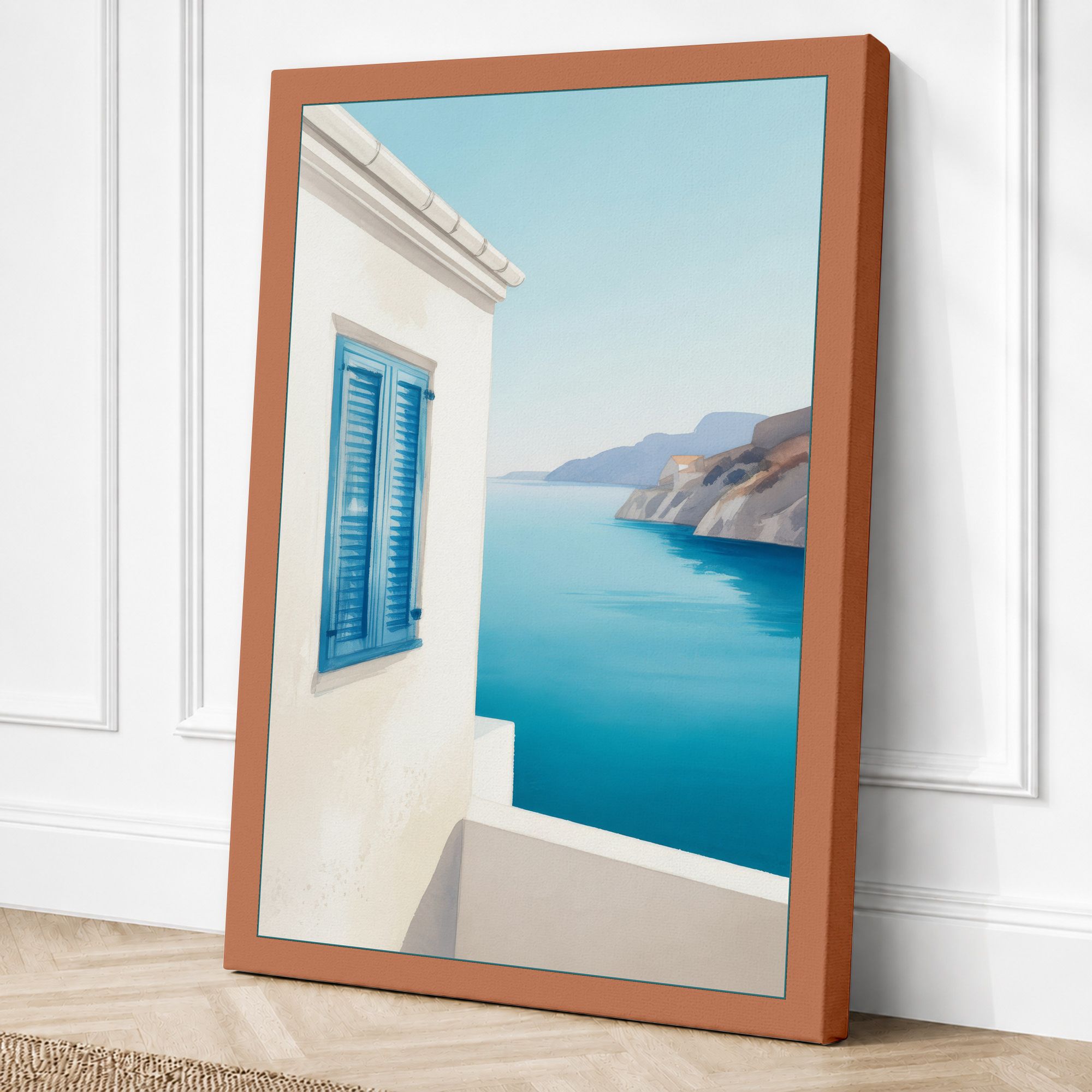 Terracotta border canvas