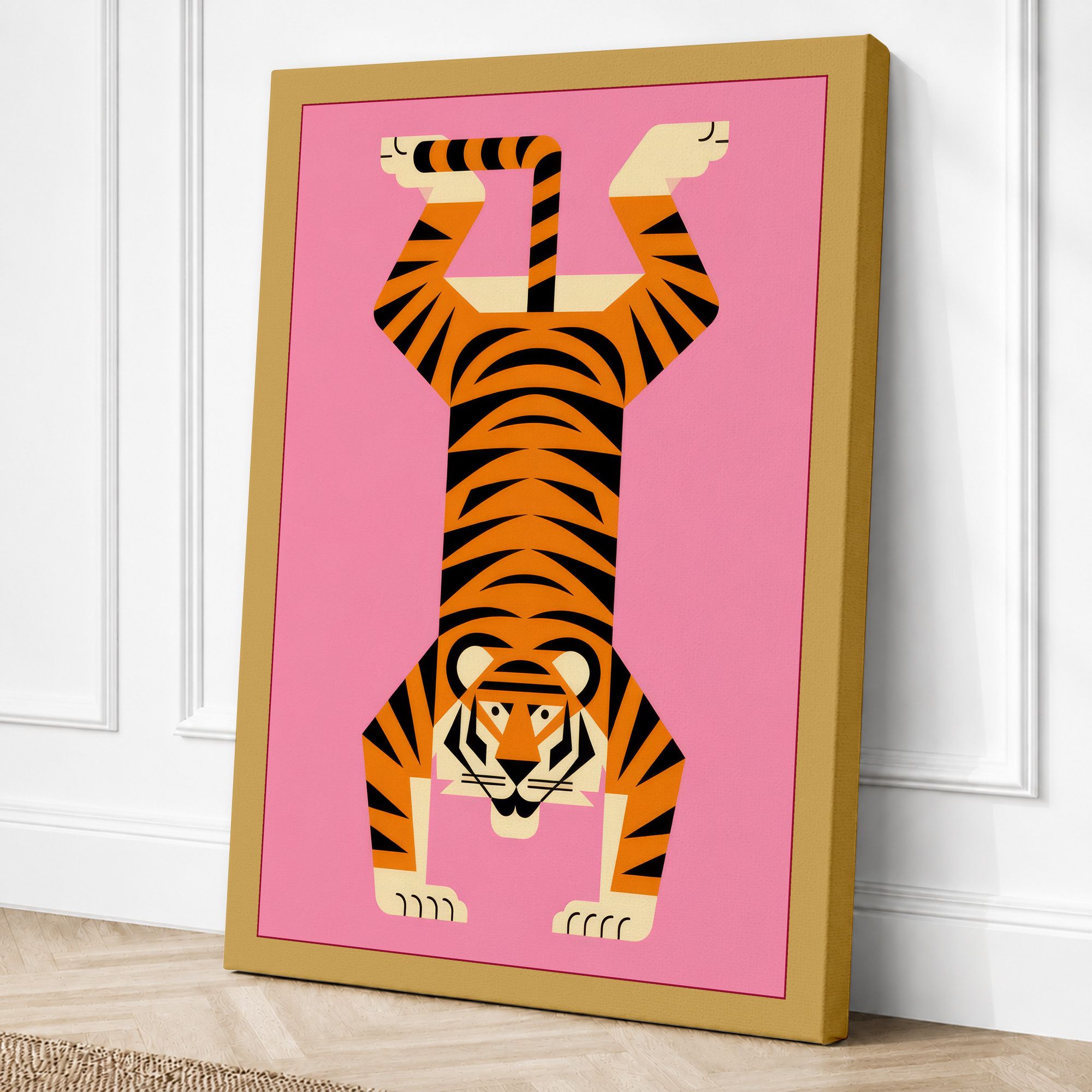 Ochre border canvas