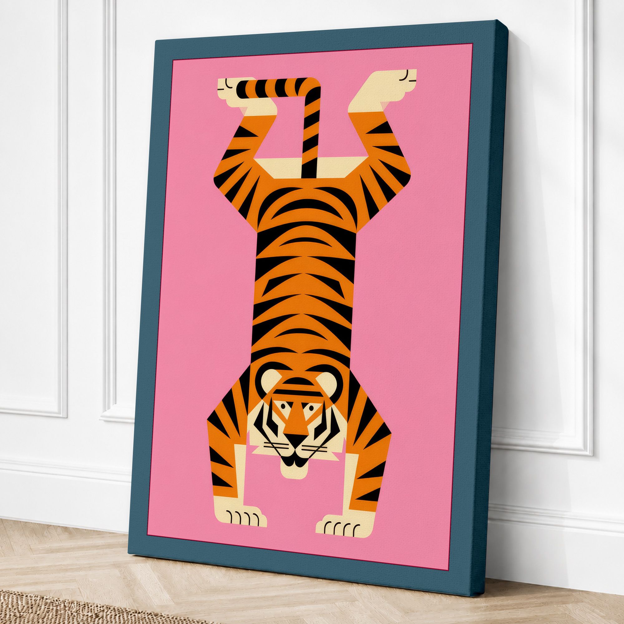 Teal border canvas