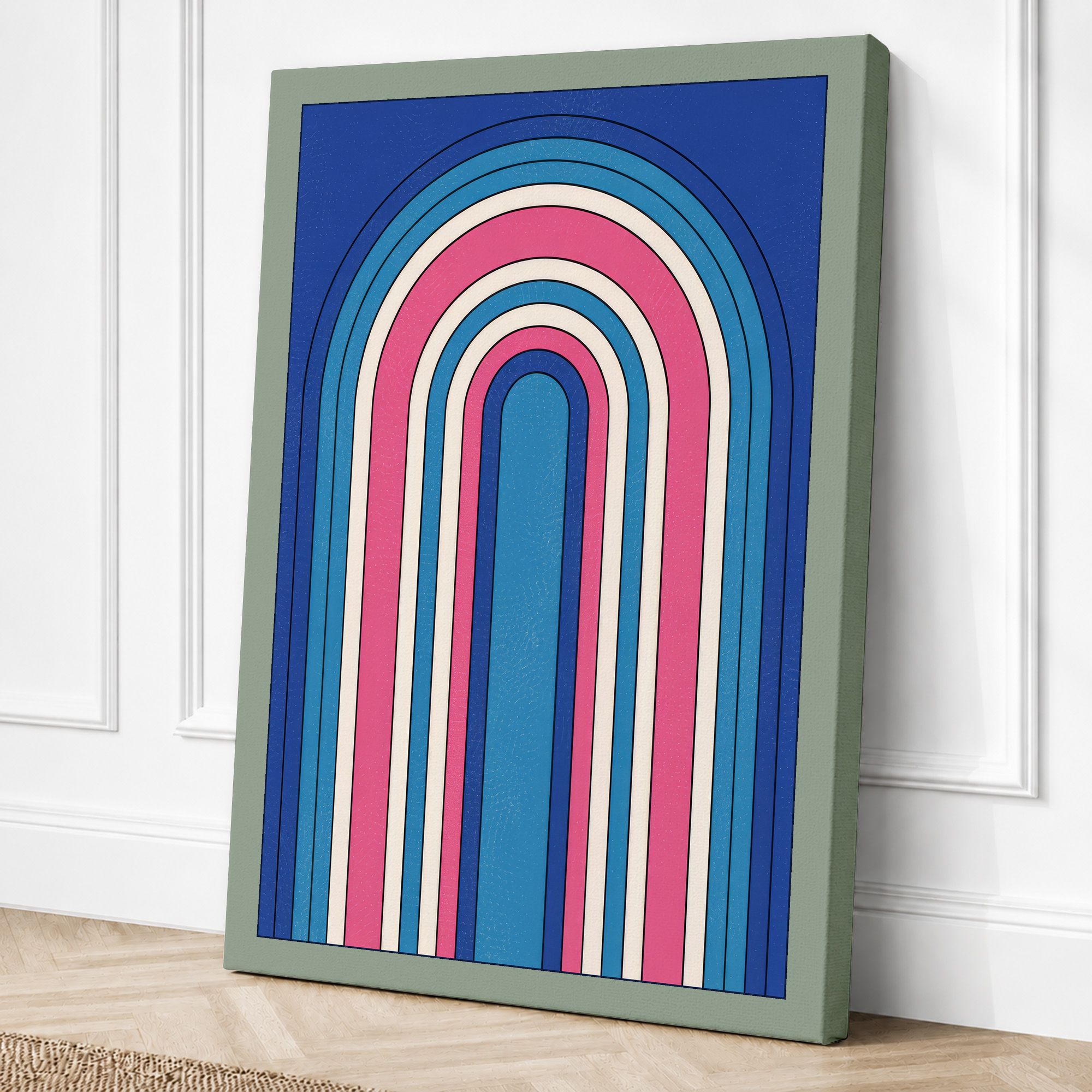 Sage border canvas