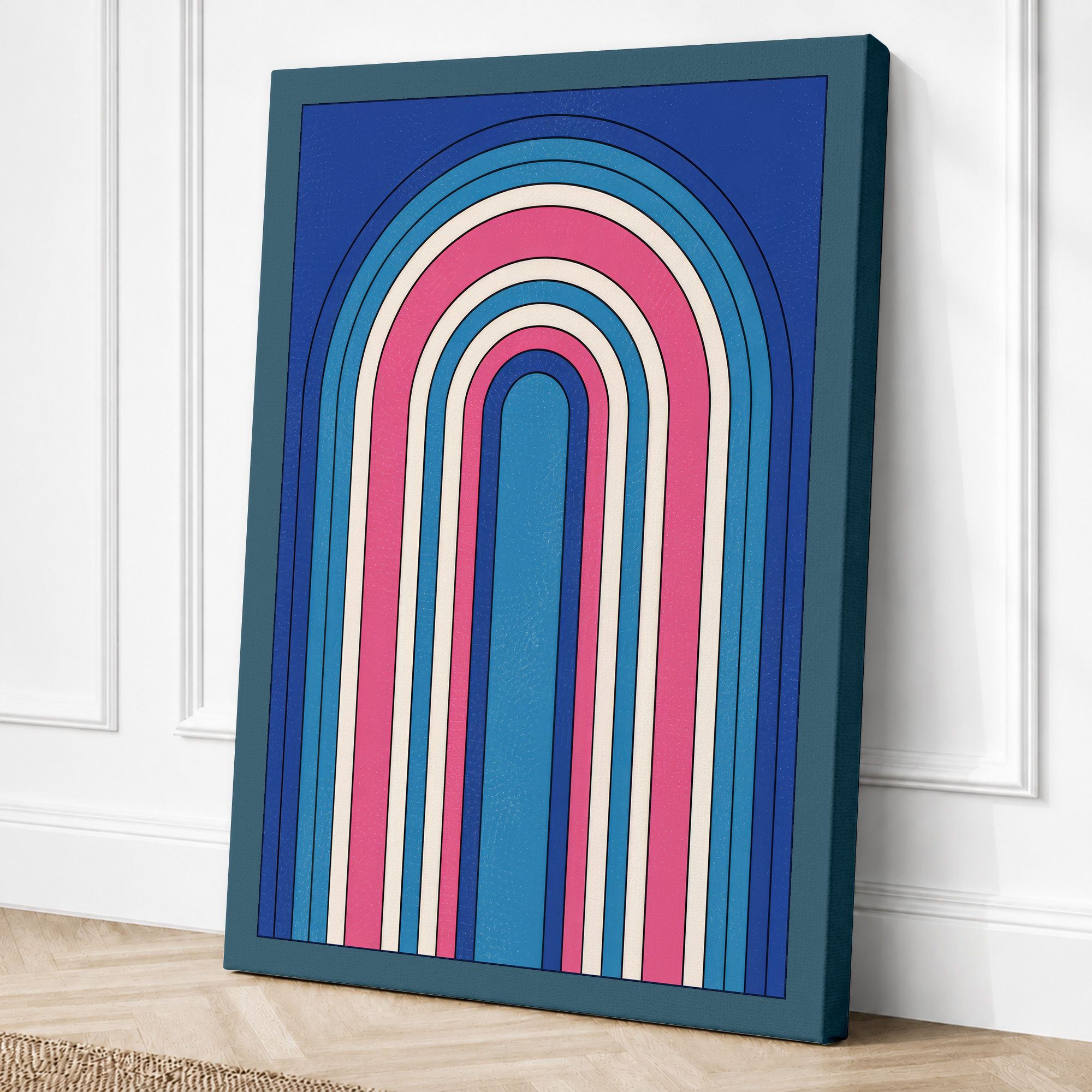 Teal border canvas