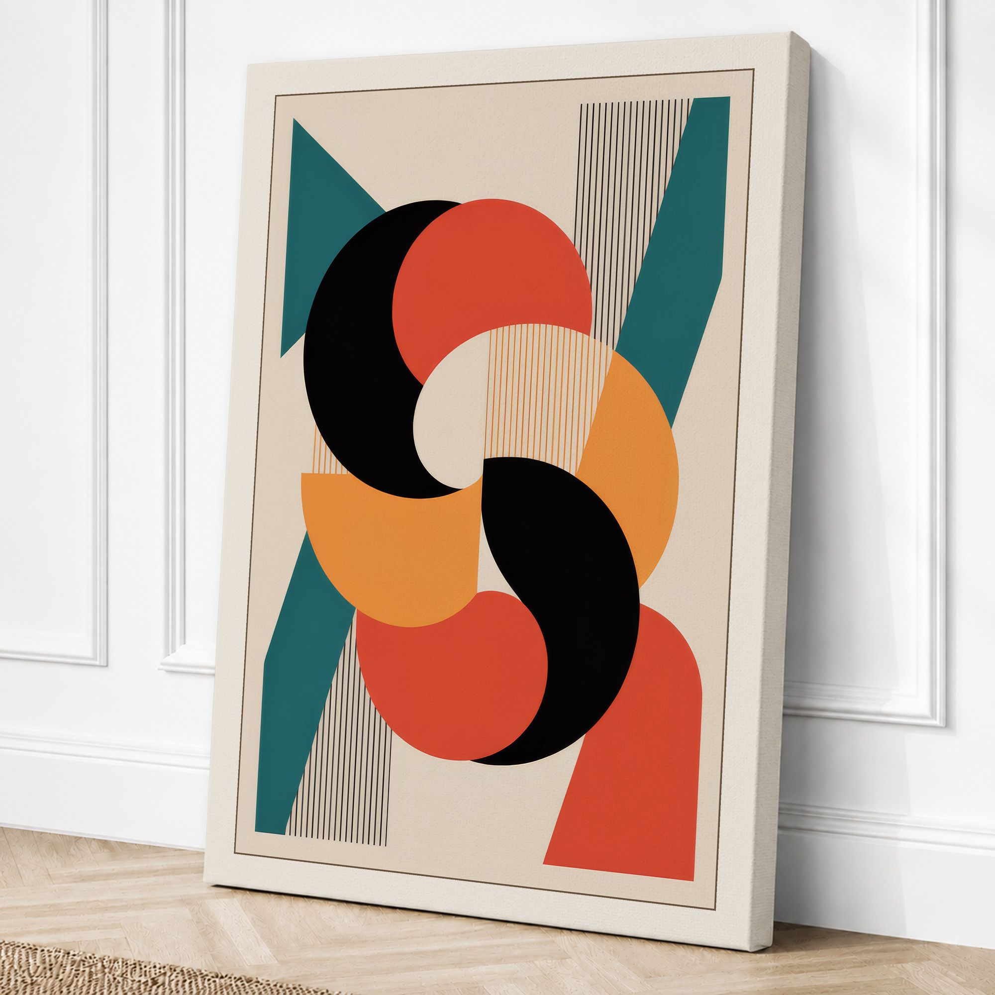 Cream border canvas