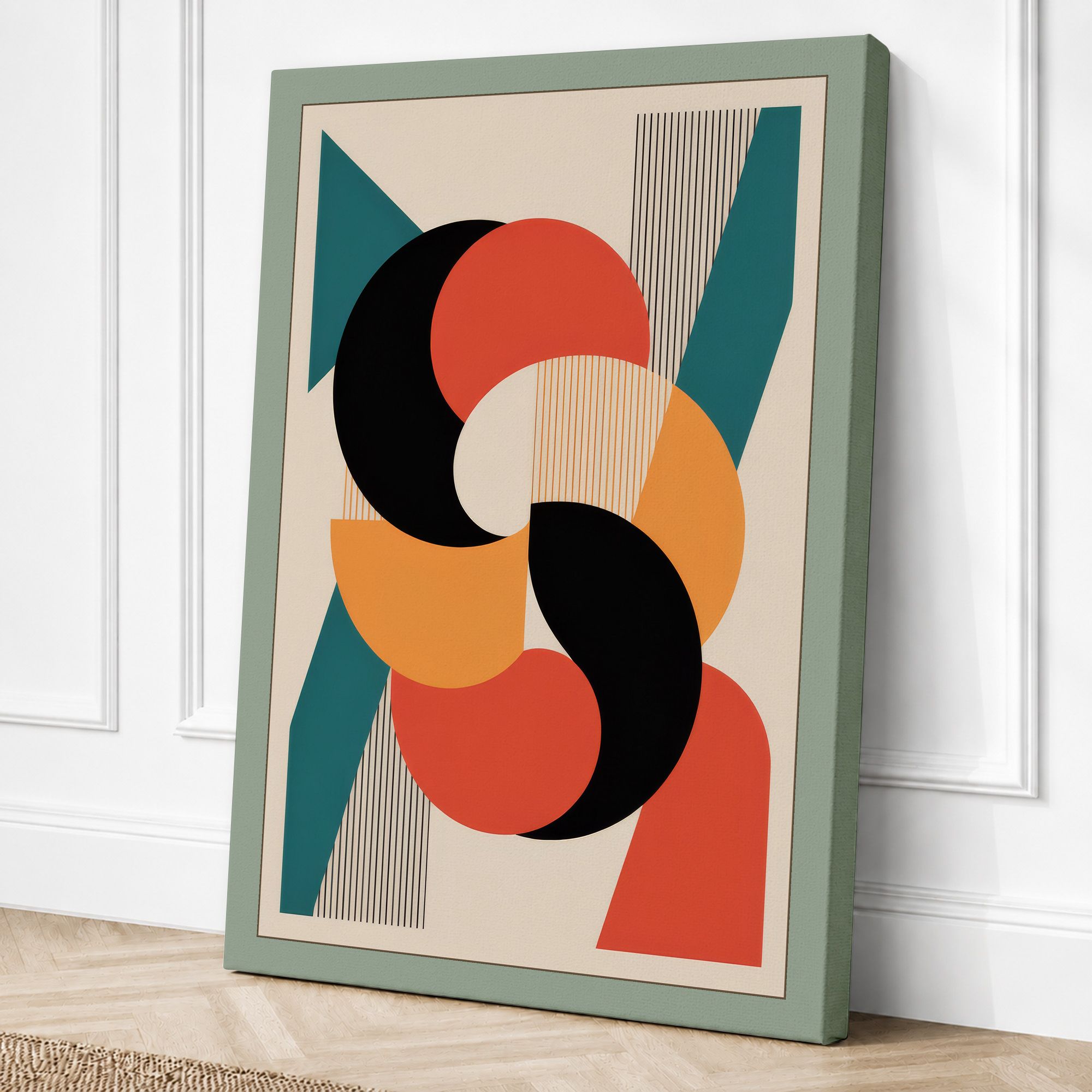 Sage border canvas
