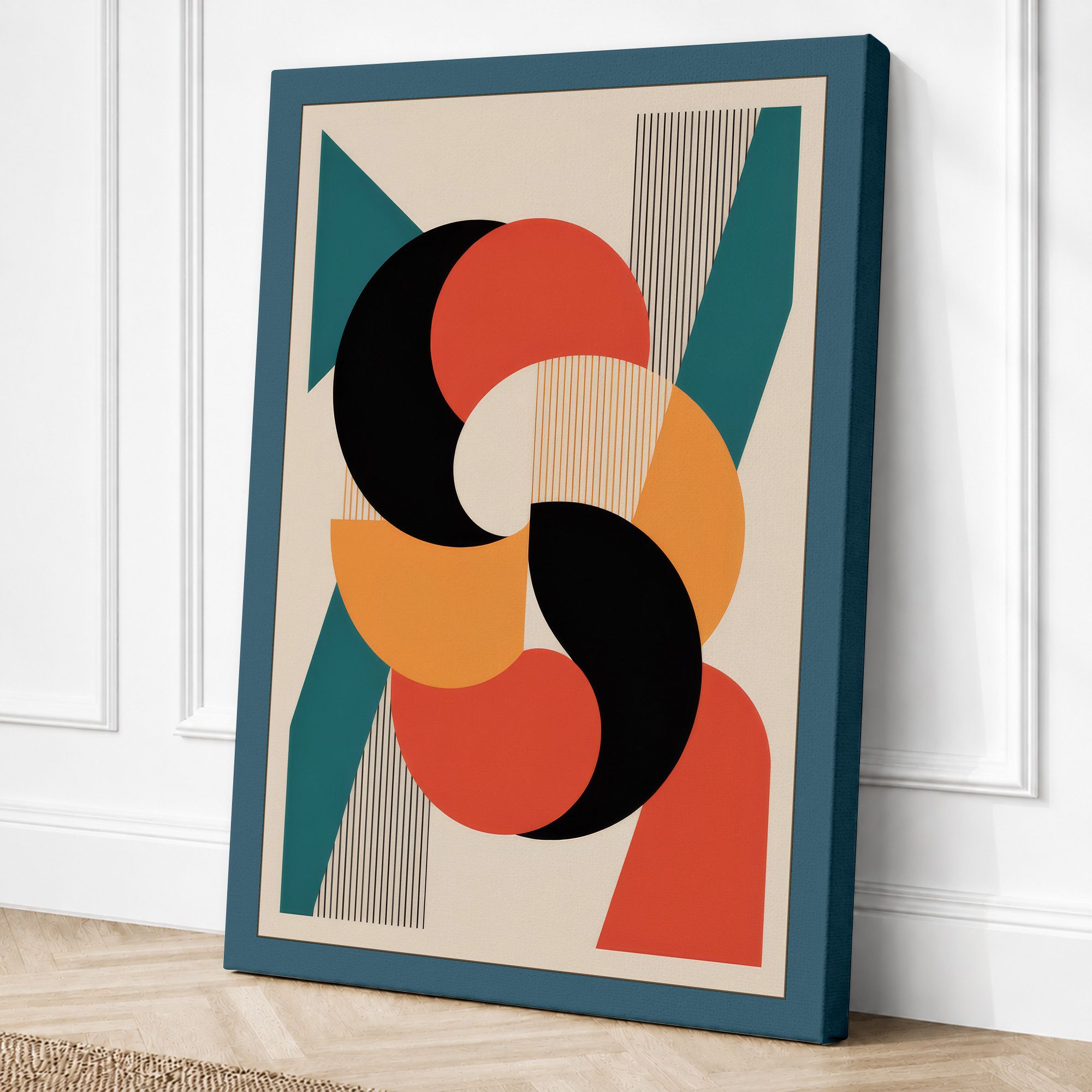 Teal border canvas