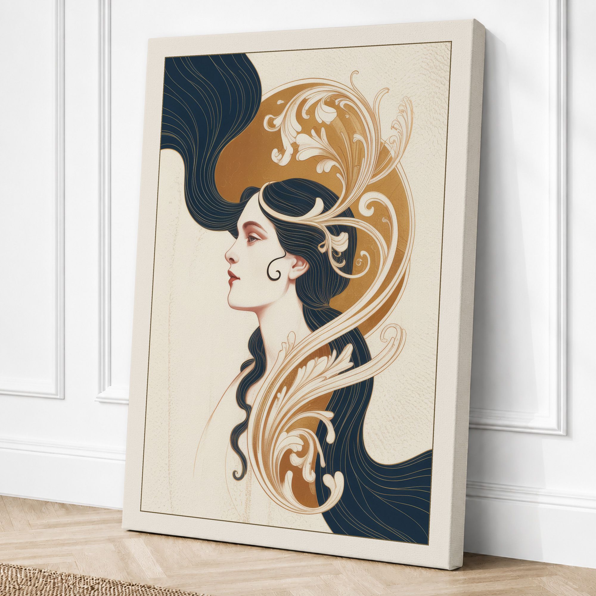 Cream border canvas