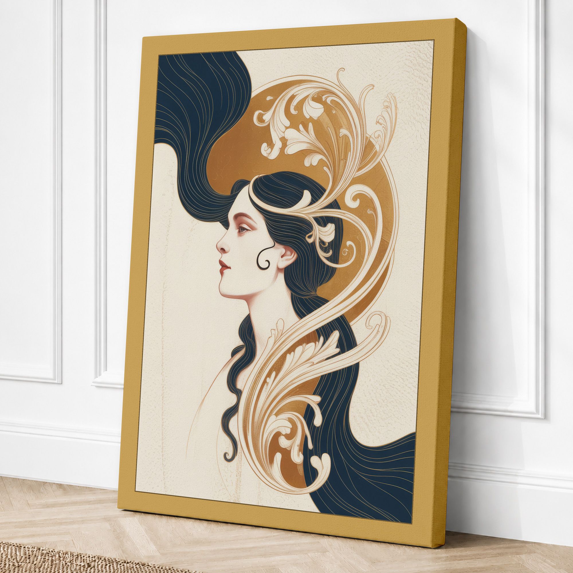 Ochre border canvas