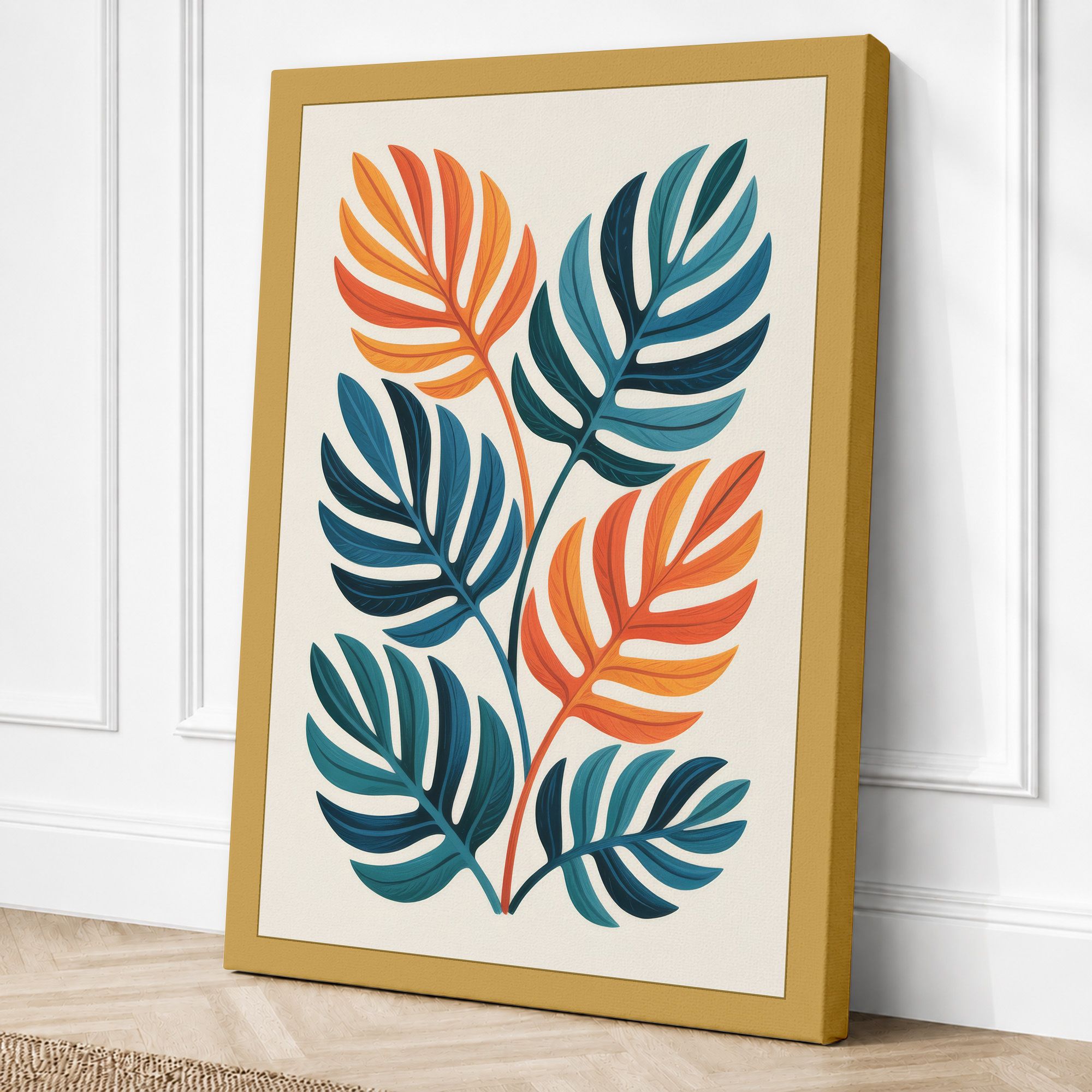 Ochre border canvas