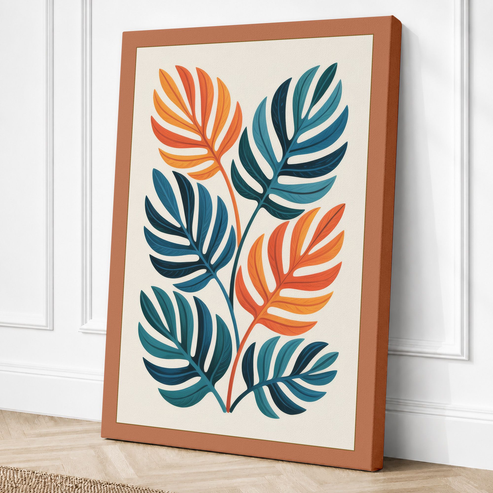Terracotta border canvas
