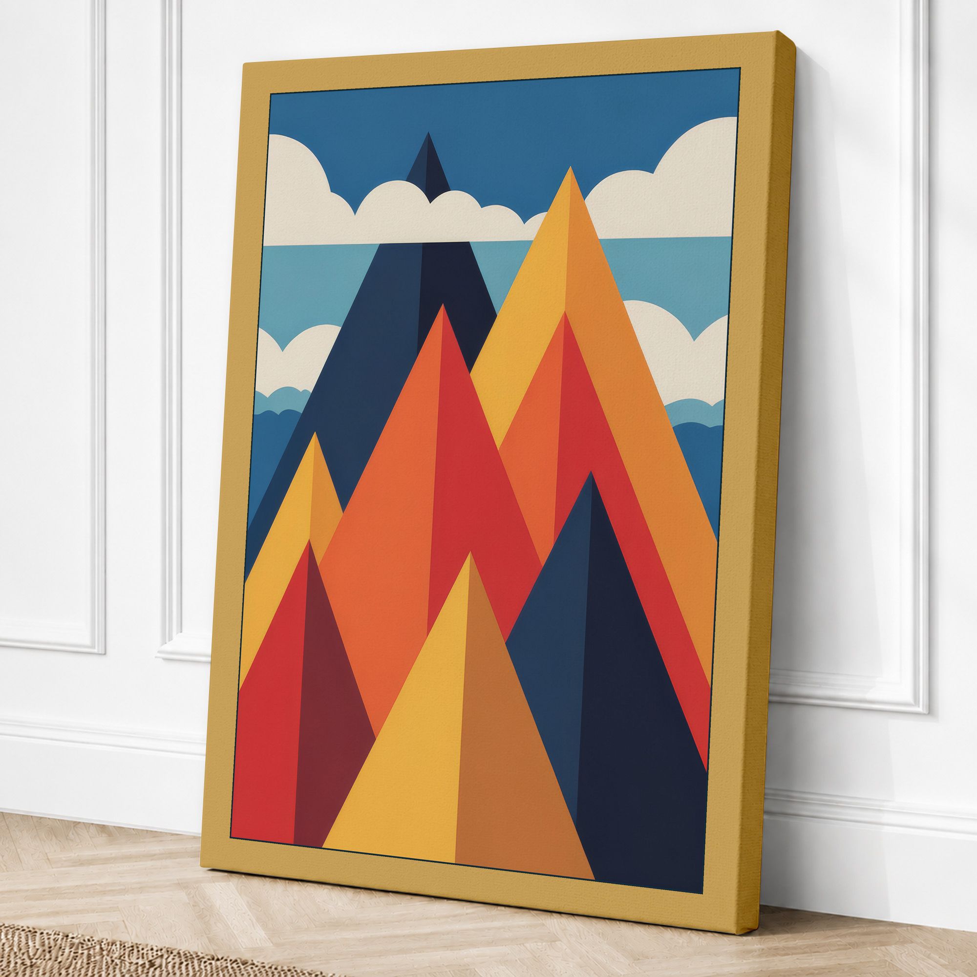 Ochre border canvas