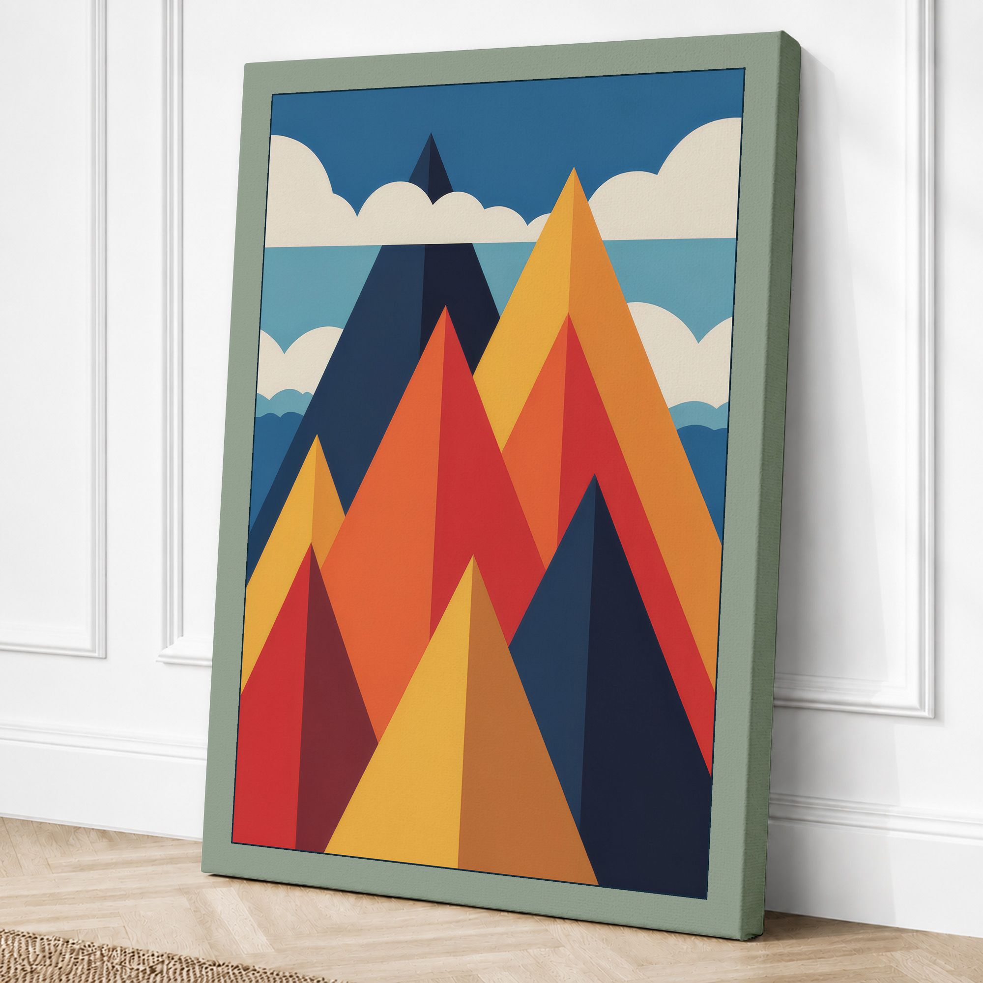 Sage border canvas