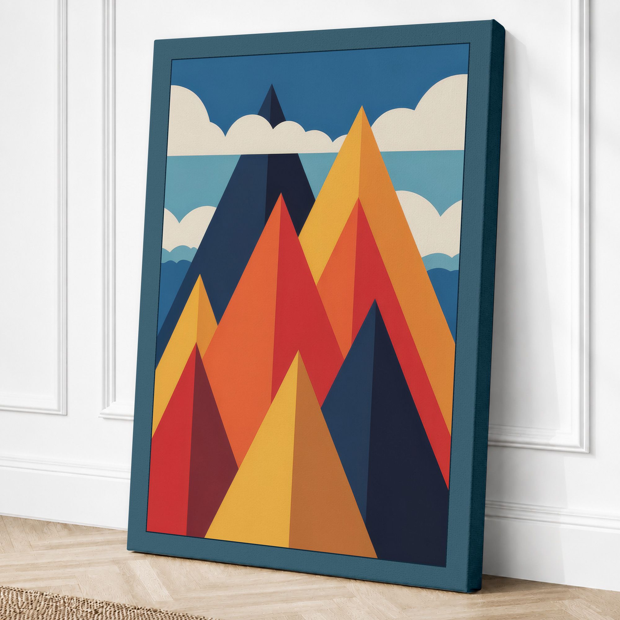 Teal border canvas