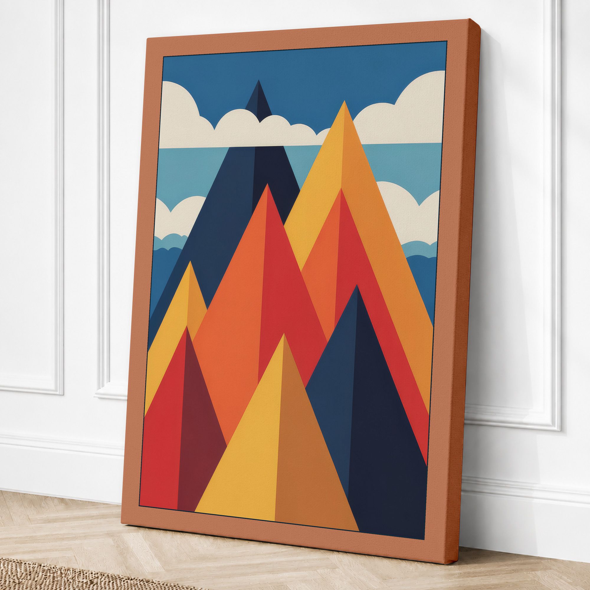 Terracotta border canvas