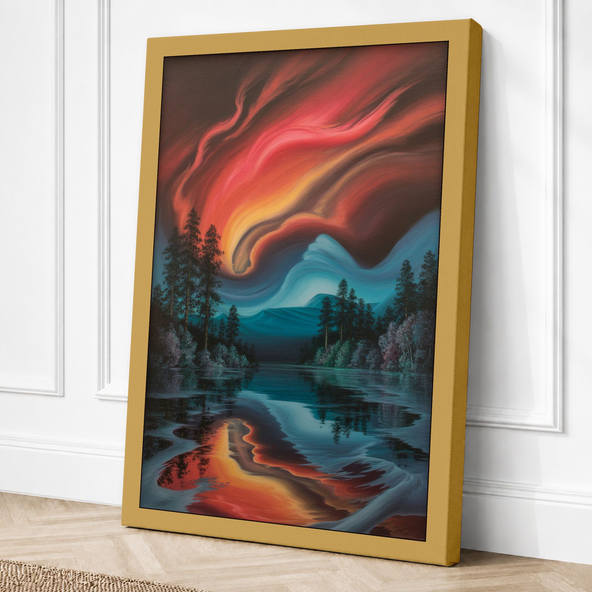 Ochre border canvas