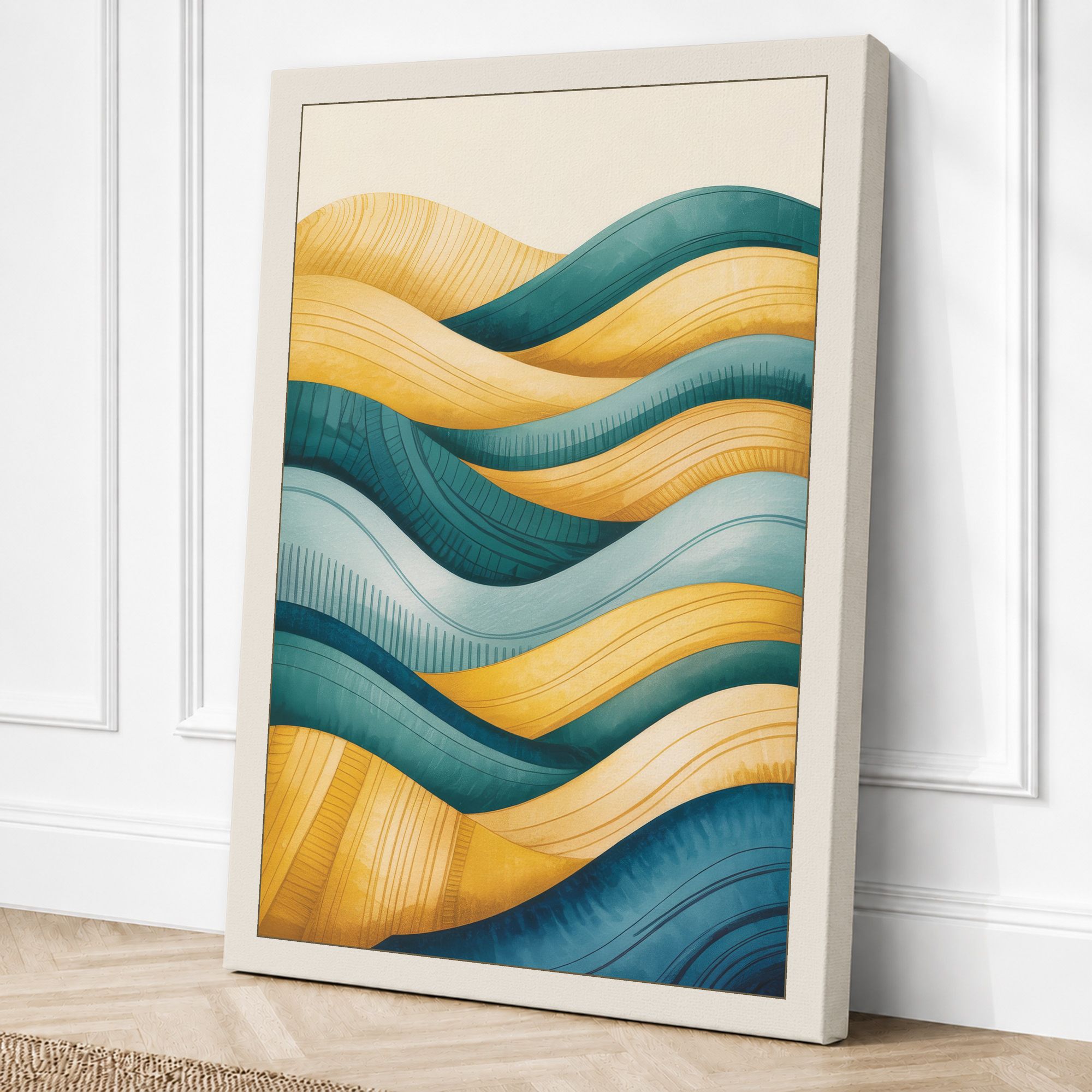 Cream border canvas