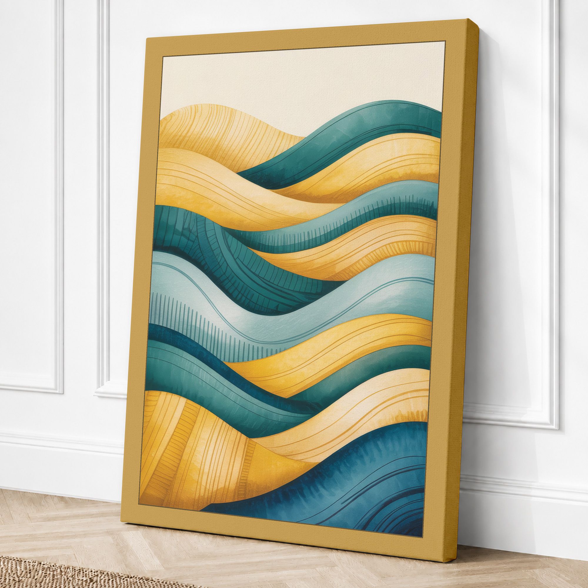 Ochre border canvas