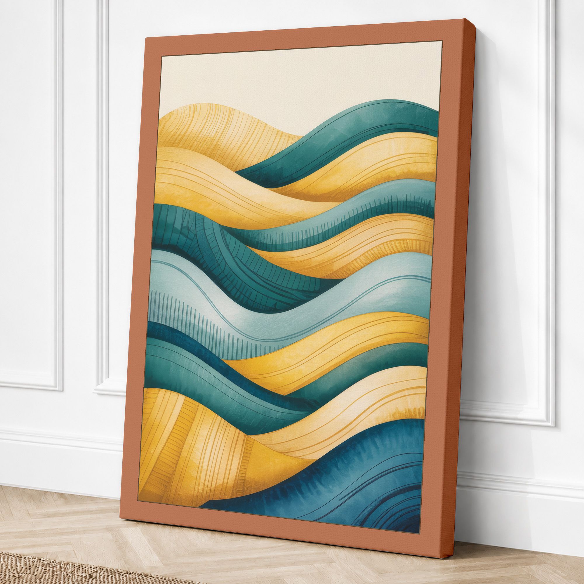 Terracotta border canvas