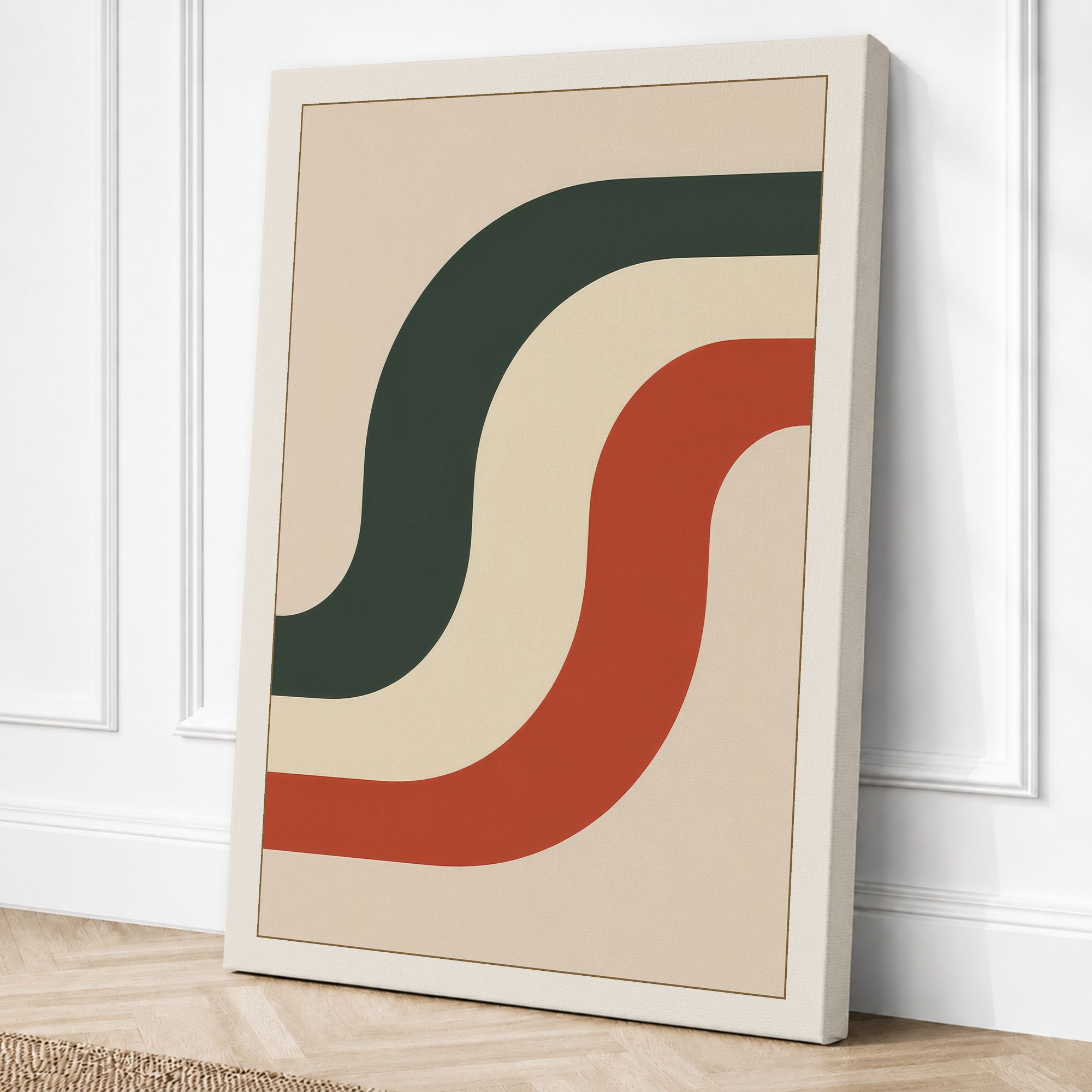 Cream border canvas