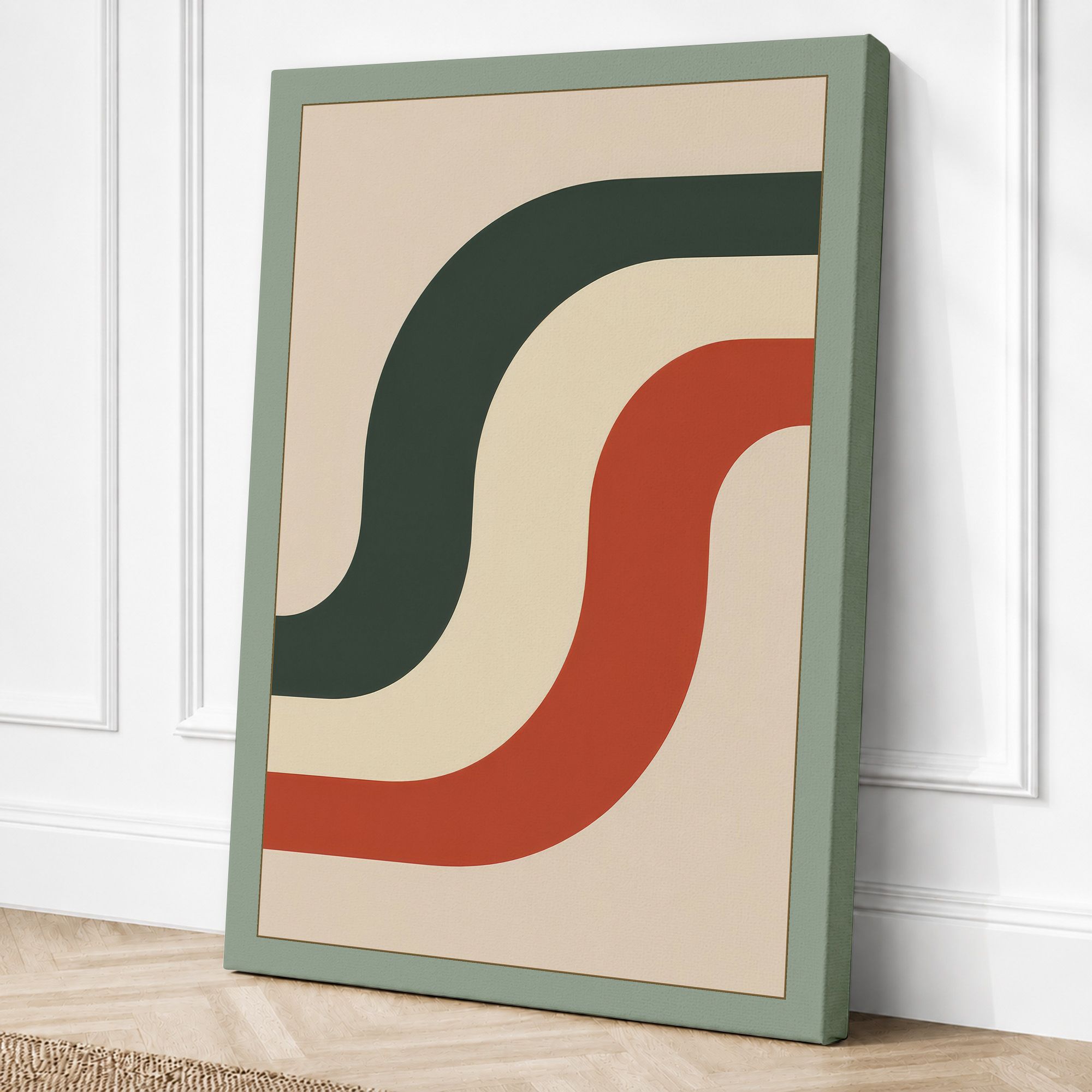 Sage border canvas