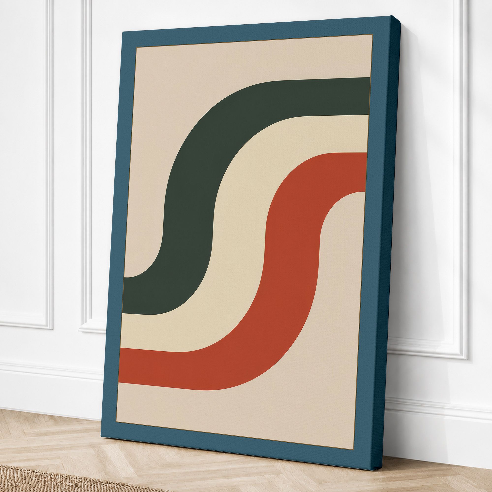 Teal border canvas