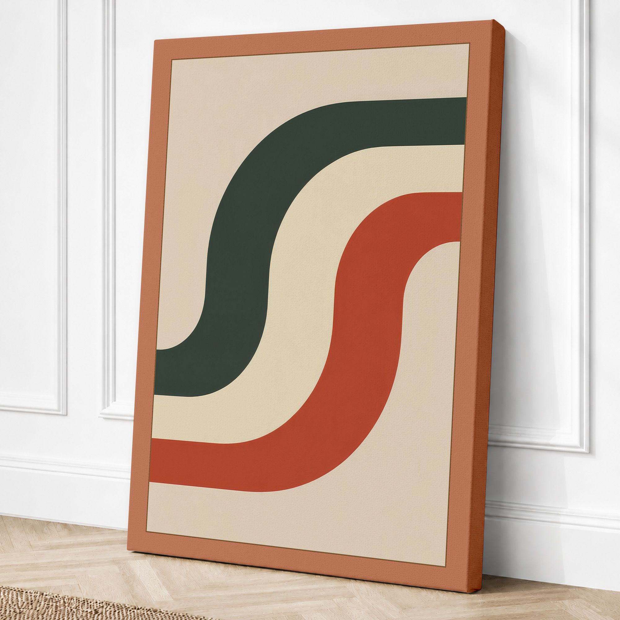 Terracotta border canvas