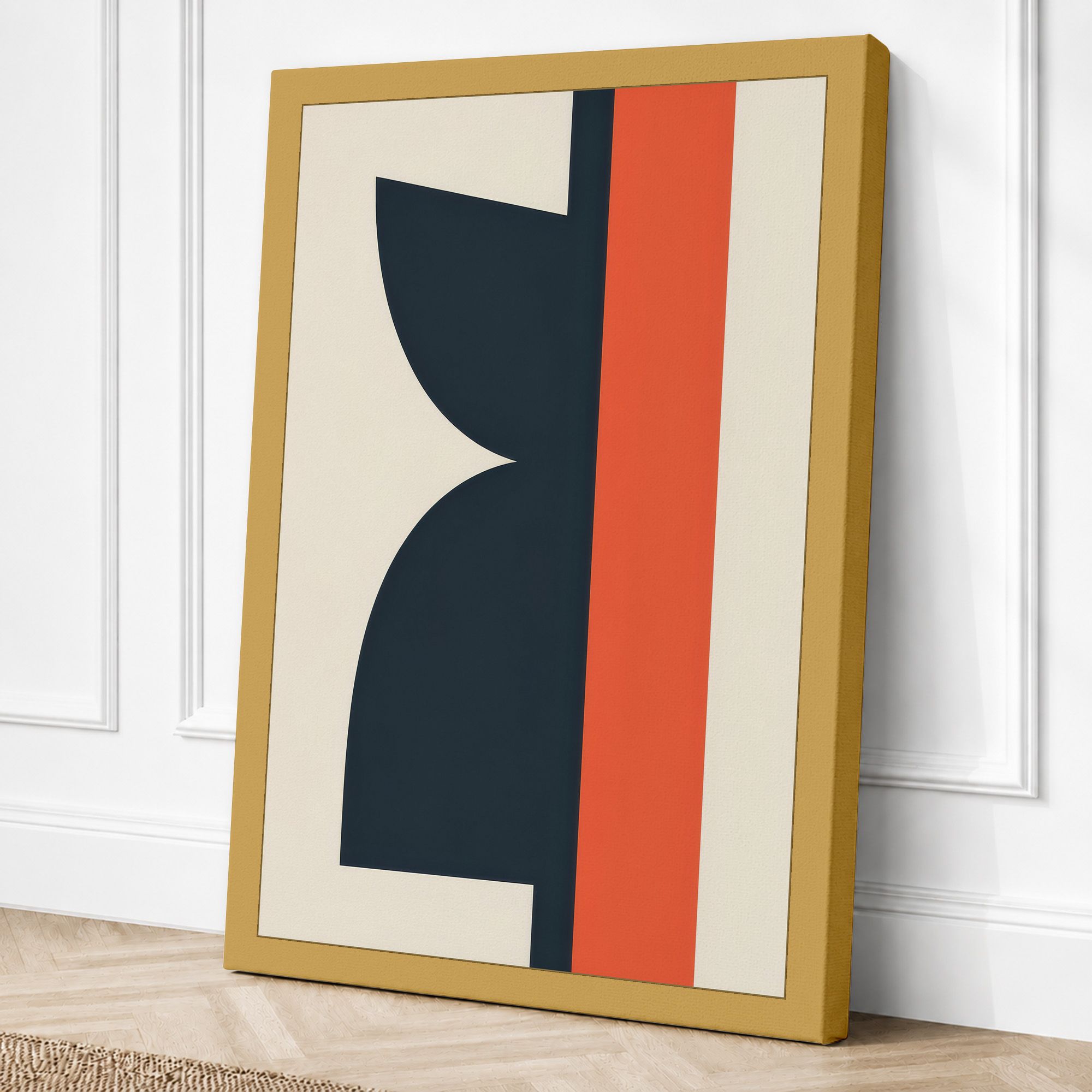 Ochre border canvas