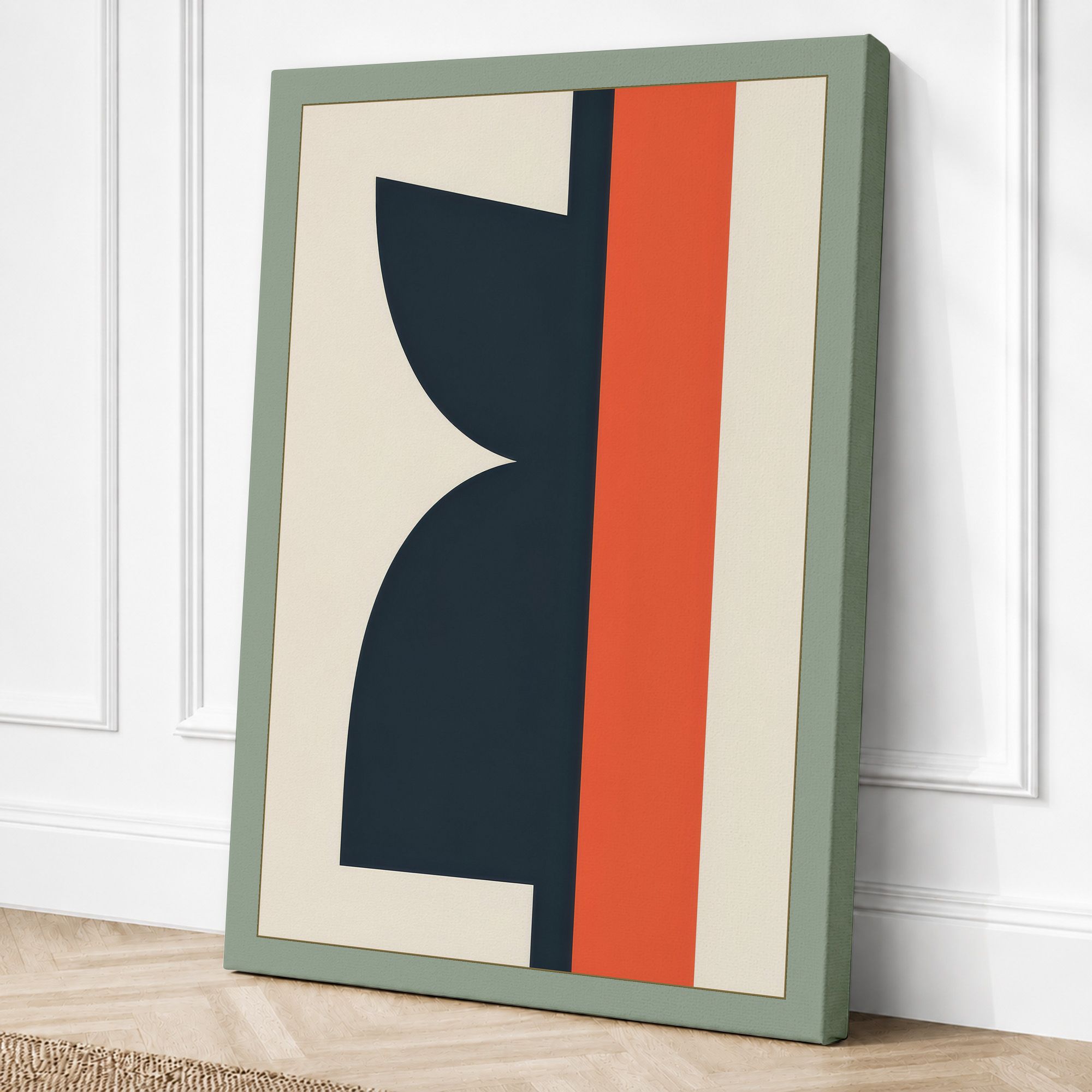 Sage border canvas