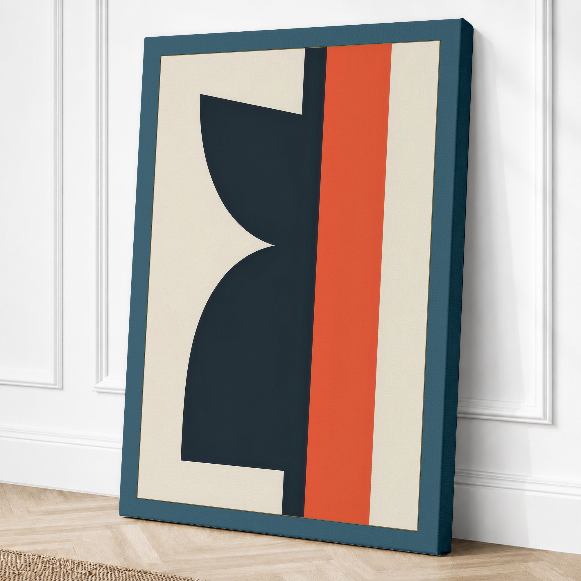 Teal border canvas