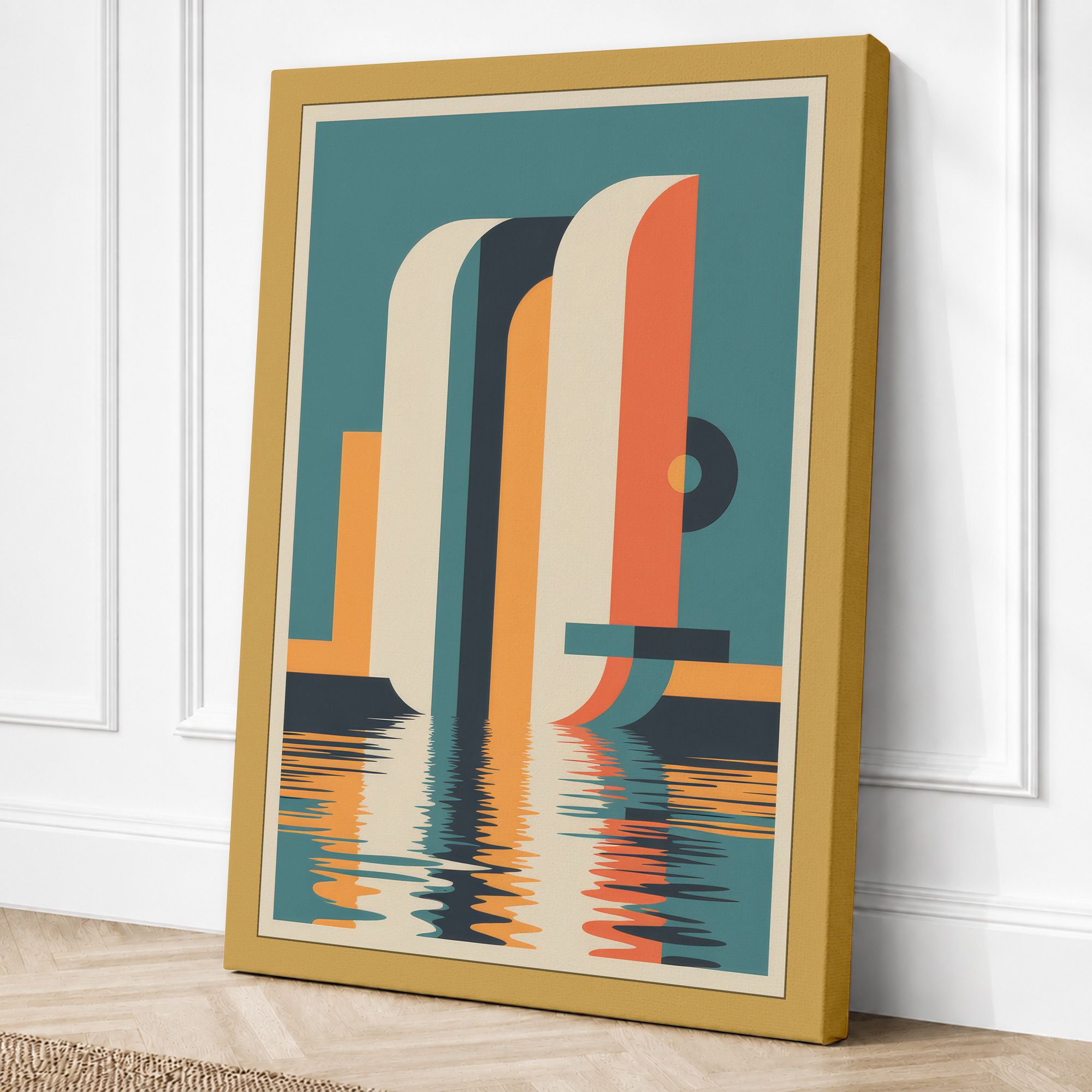 Ochre border canvas