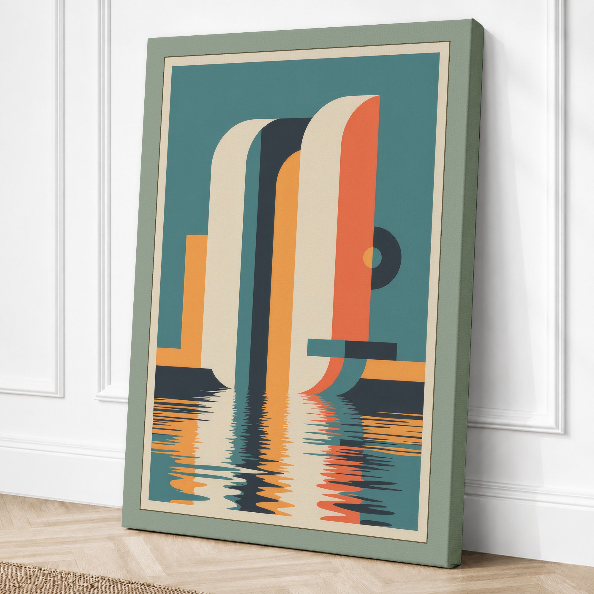 Sage border canvas