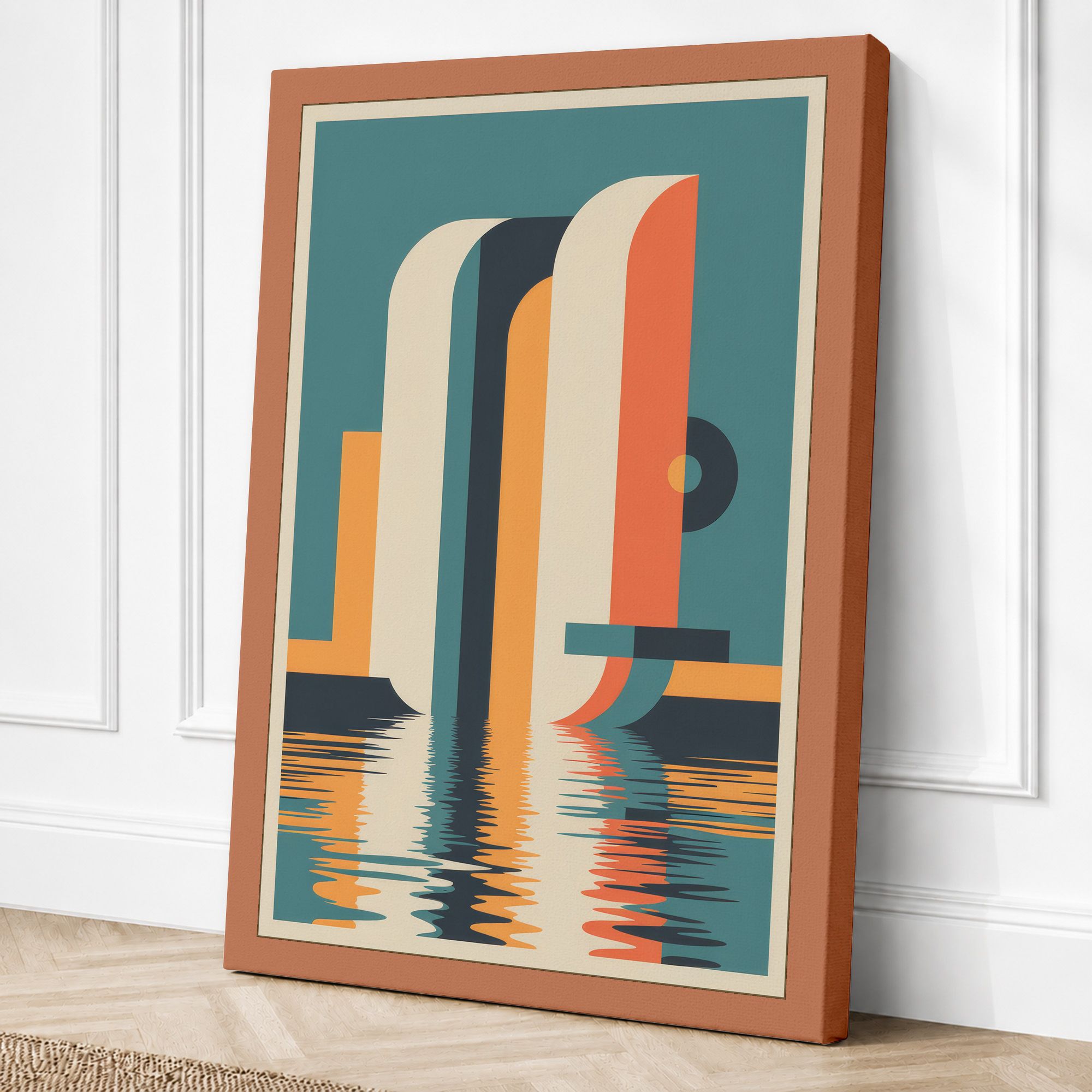Terracotta border canvas