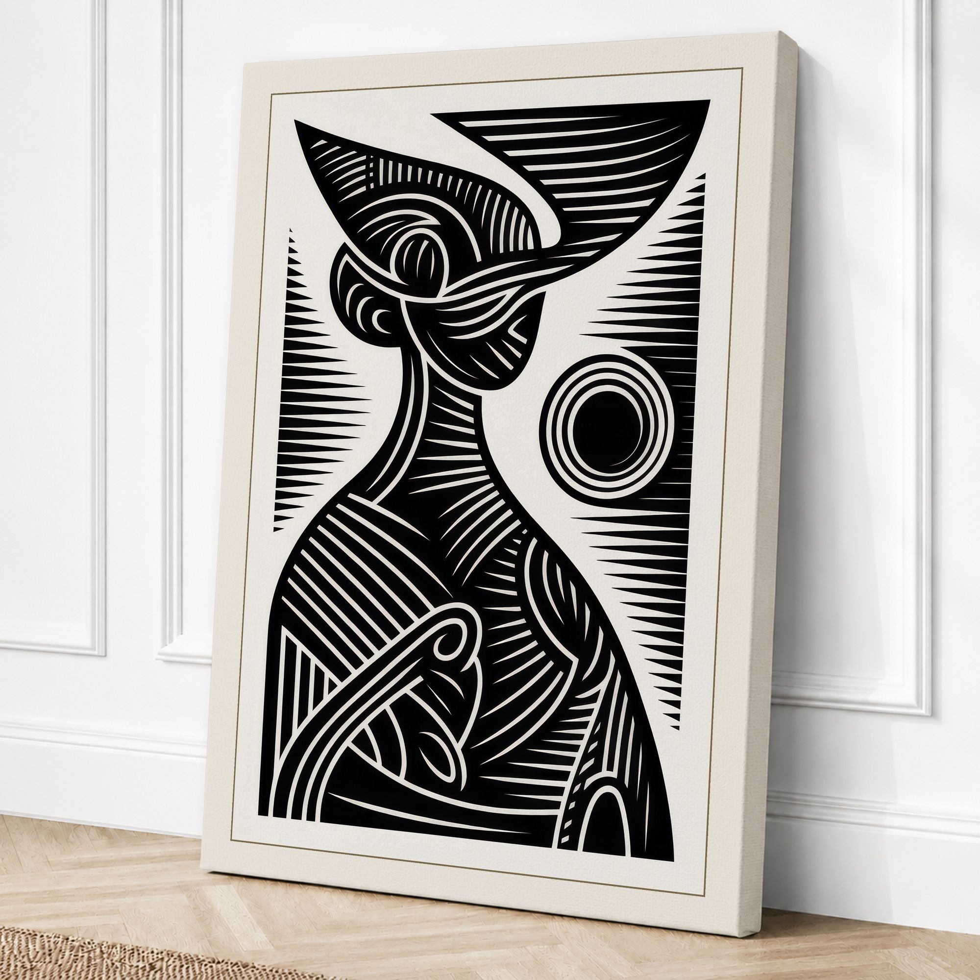 Cream border canvas