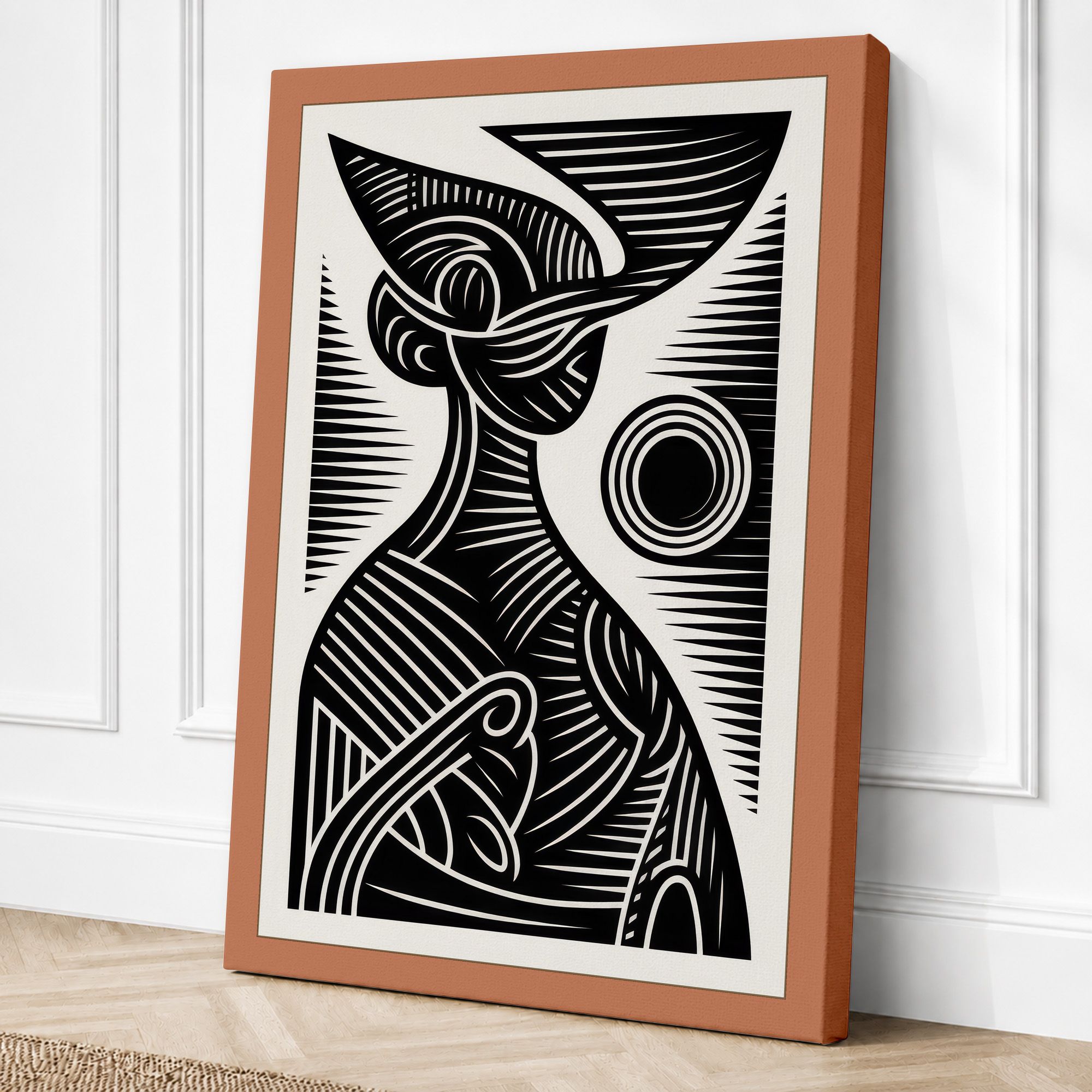 Terracotta border canvas
