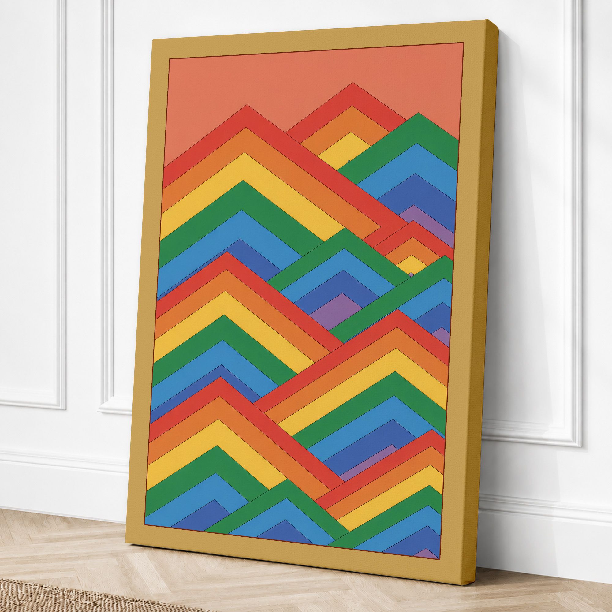 Ochre border canvas
