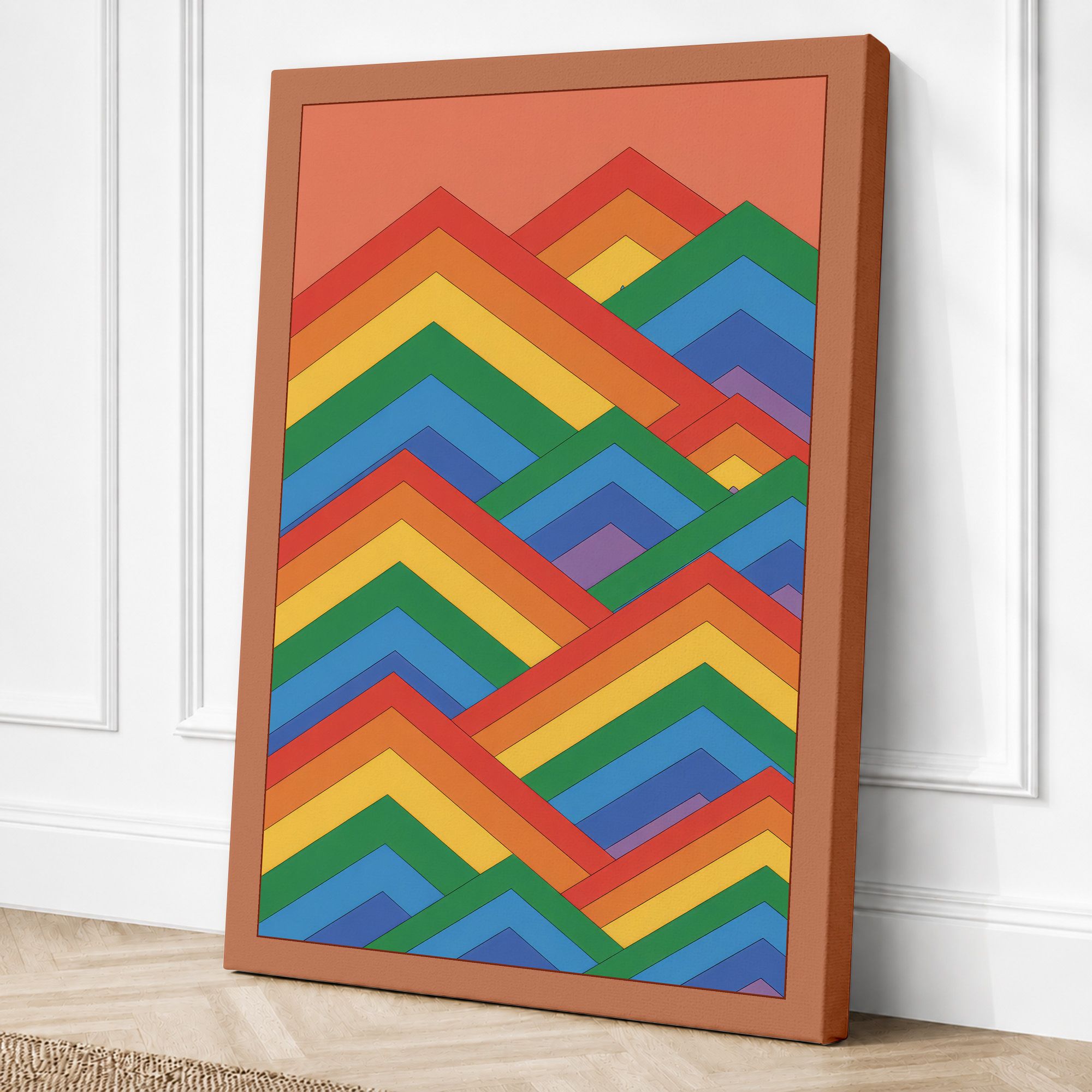 Terracotta border canvas